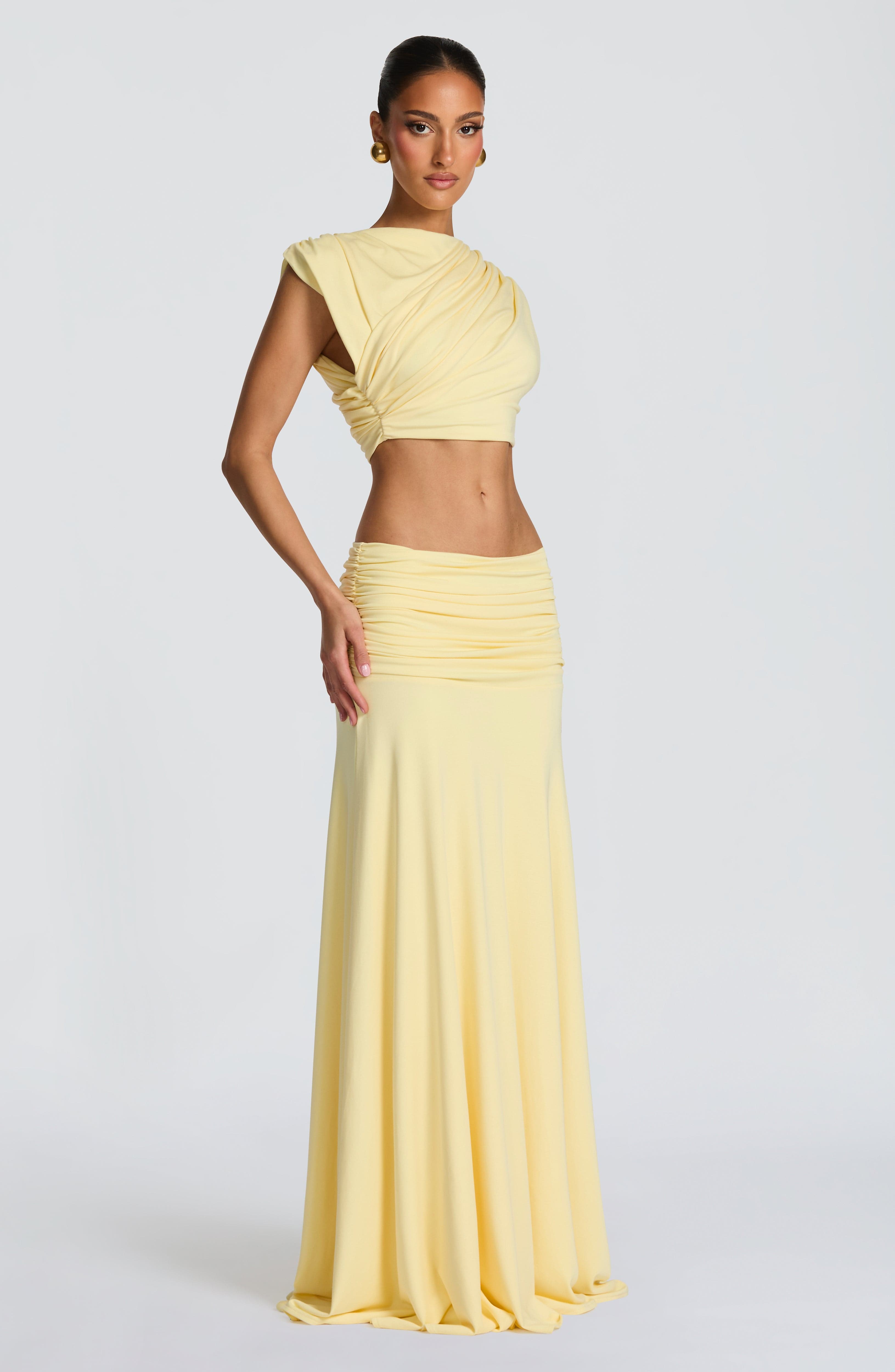 Paige Maxi Skirt - Lemon - Napalia