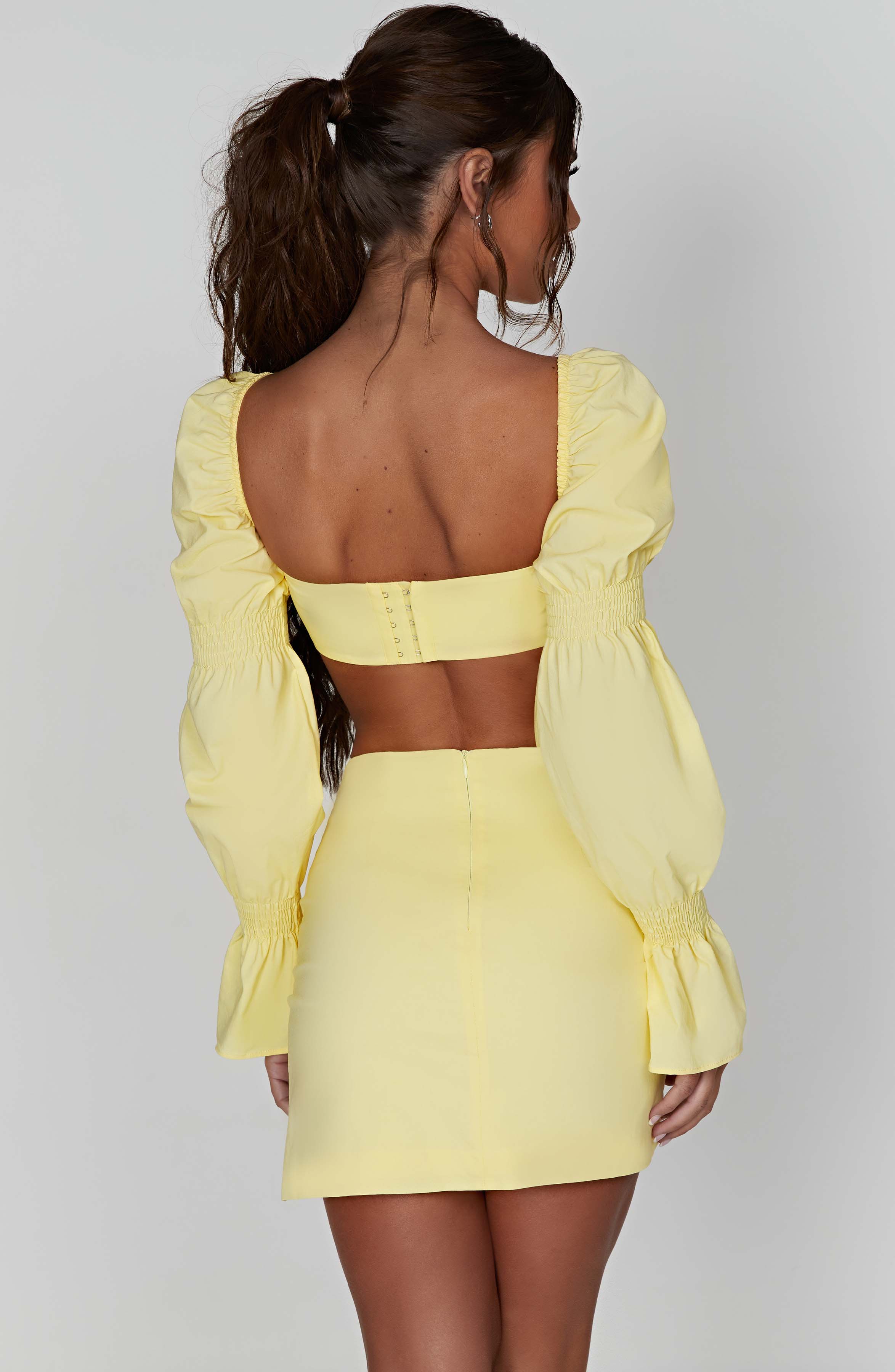 Perla Mini Skirt - Lemon - Napalia
