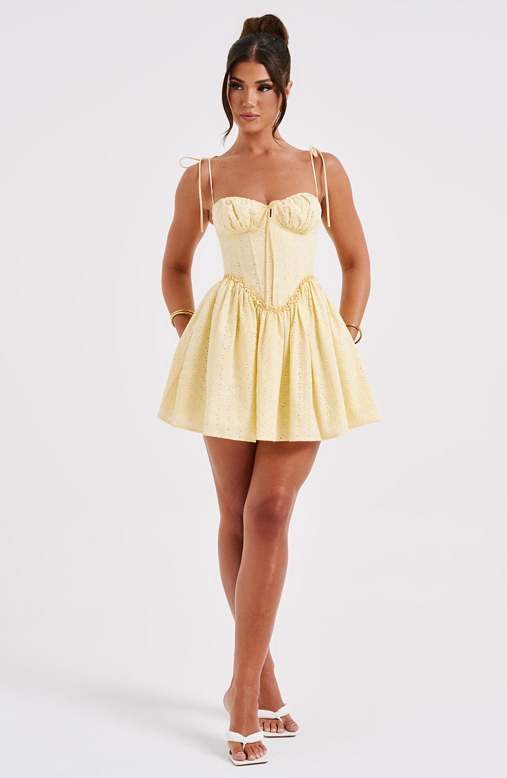 Phoebe Mini Dress - Lemon - Napalia