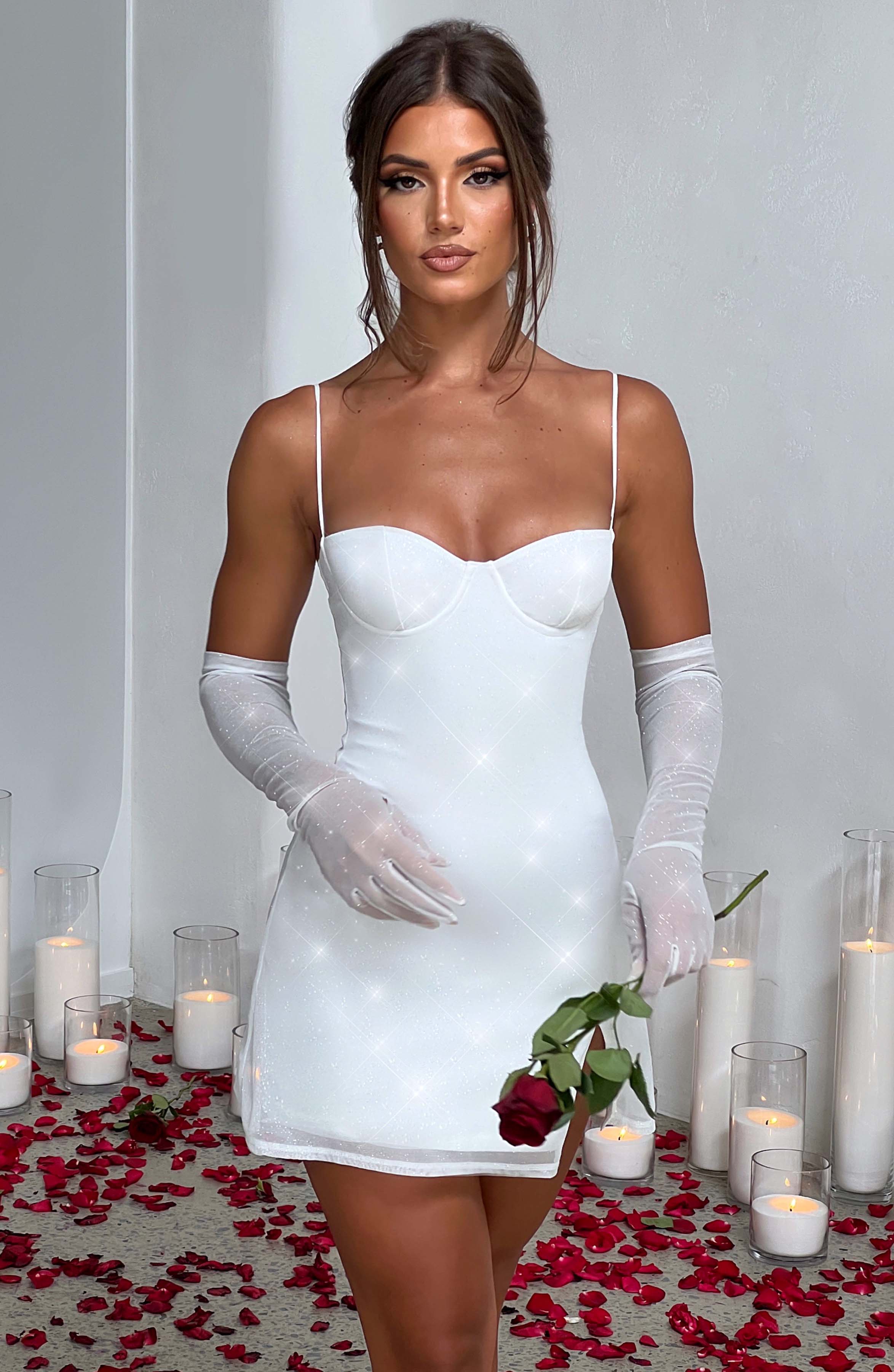 Pixie Glove - Ivory Sparkle - Napalia