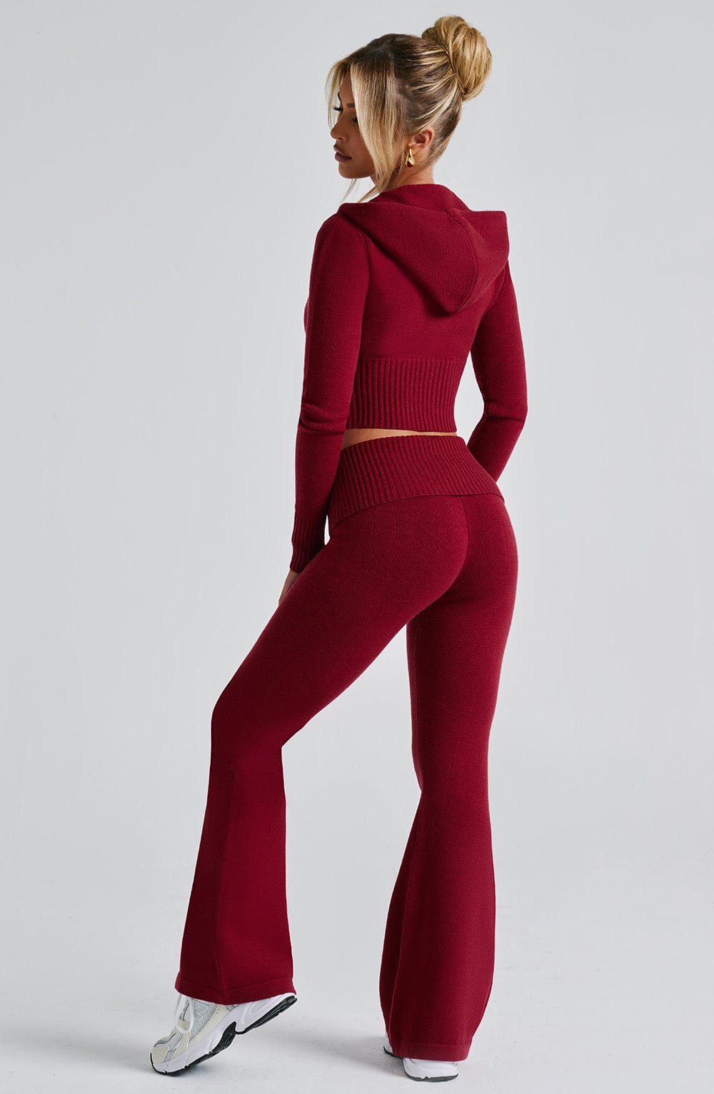Portia Knit Hoodie - Red - Napalia