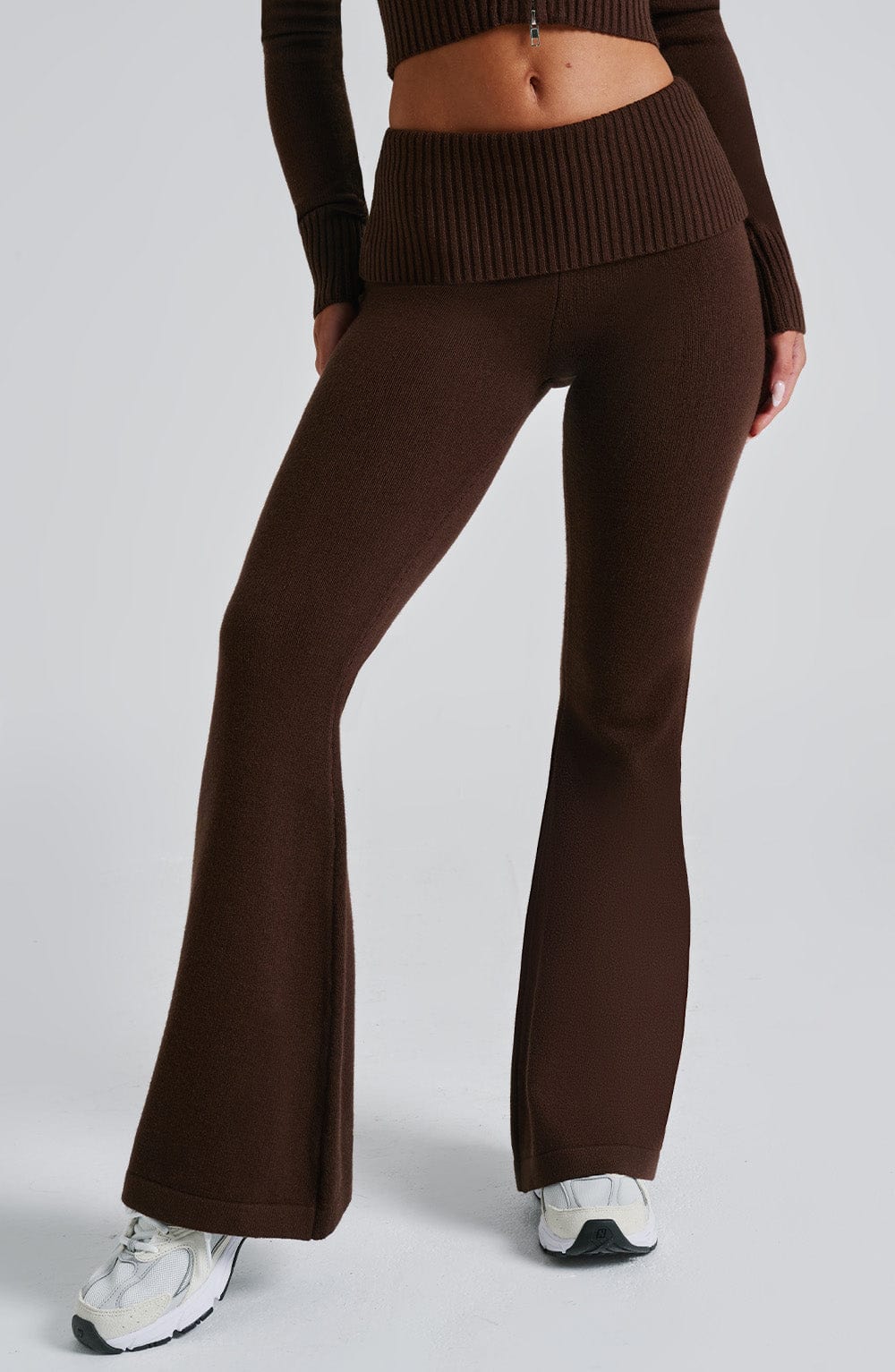 Portia Knit Pants - Chocolate - Napalia