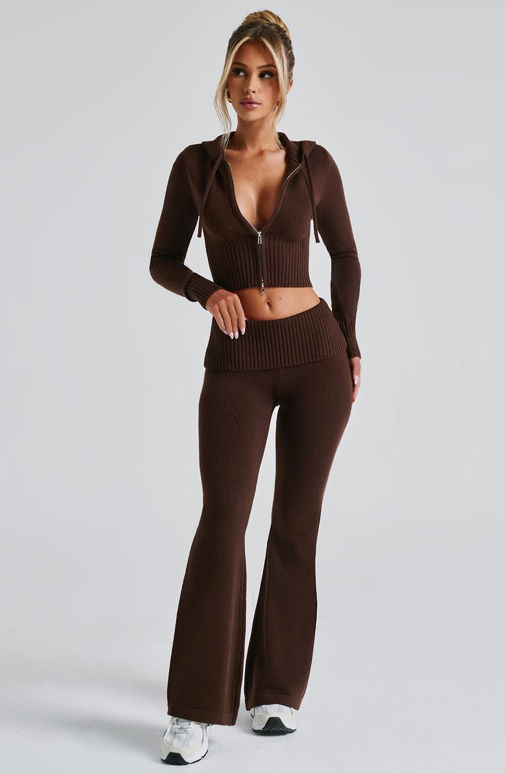 Portia Knit Pants - Chocolate - Napalia