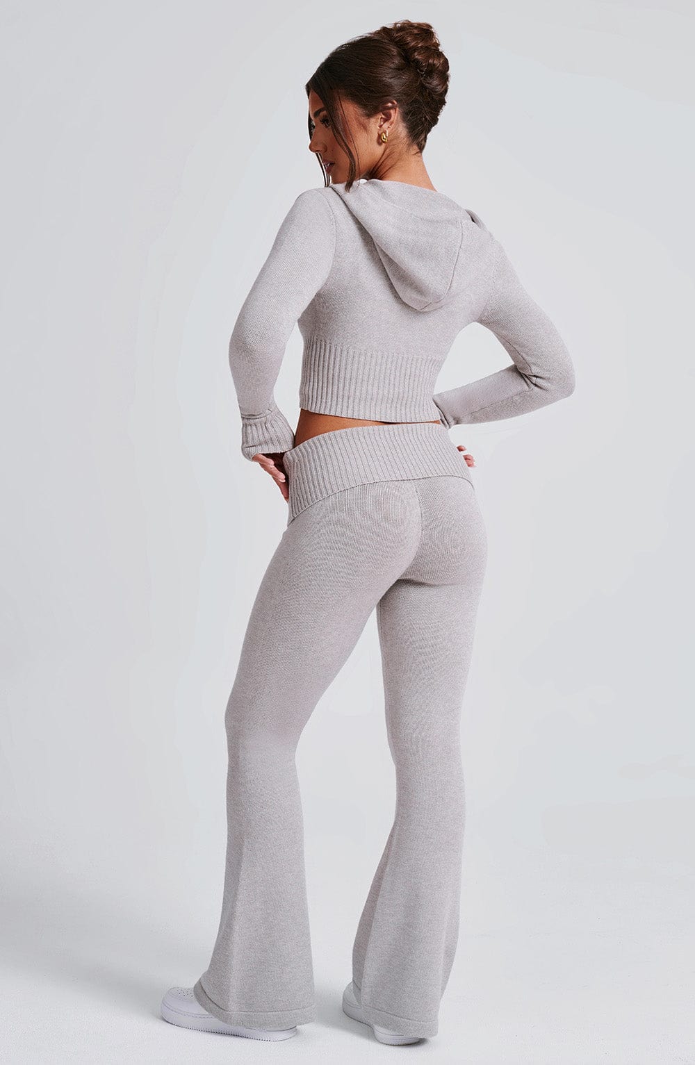 Portia Knit Pants - Light Grey Marl - Napalia