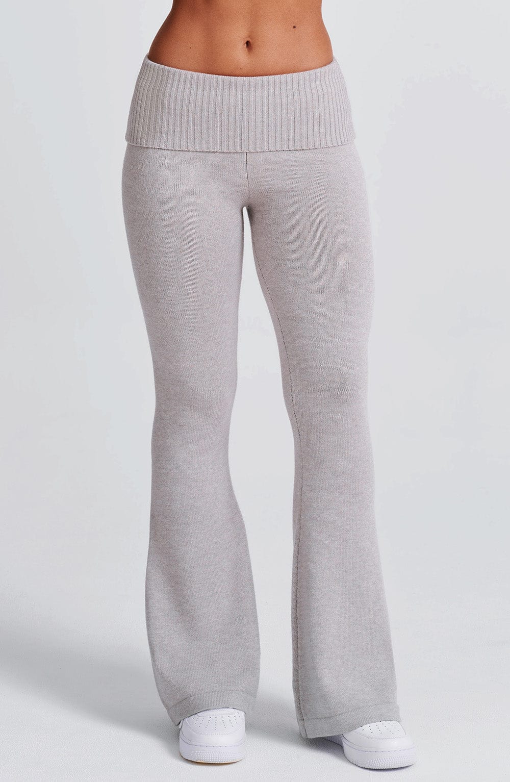 Portia Knit Pants - Light Grey Marl - Napalia