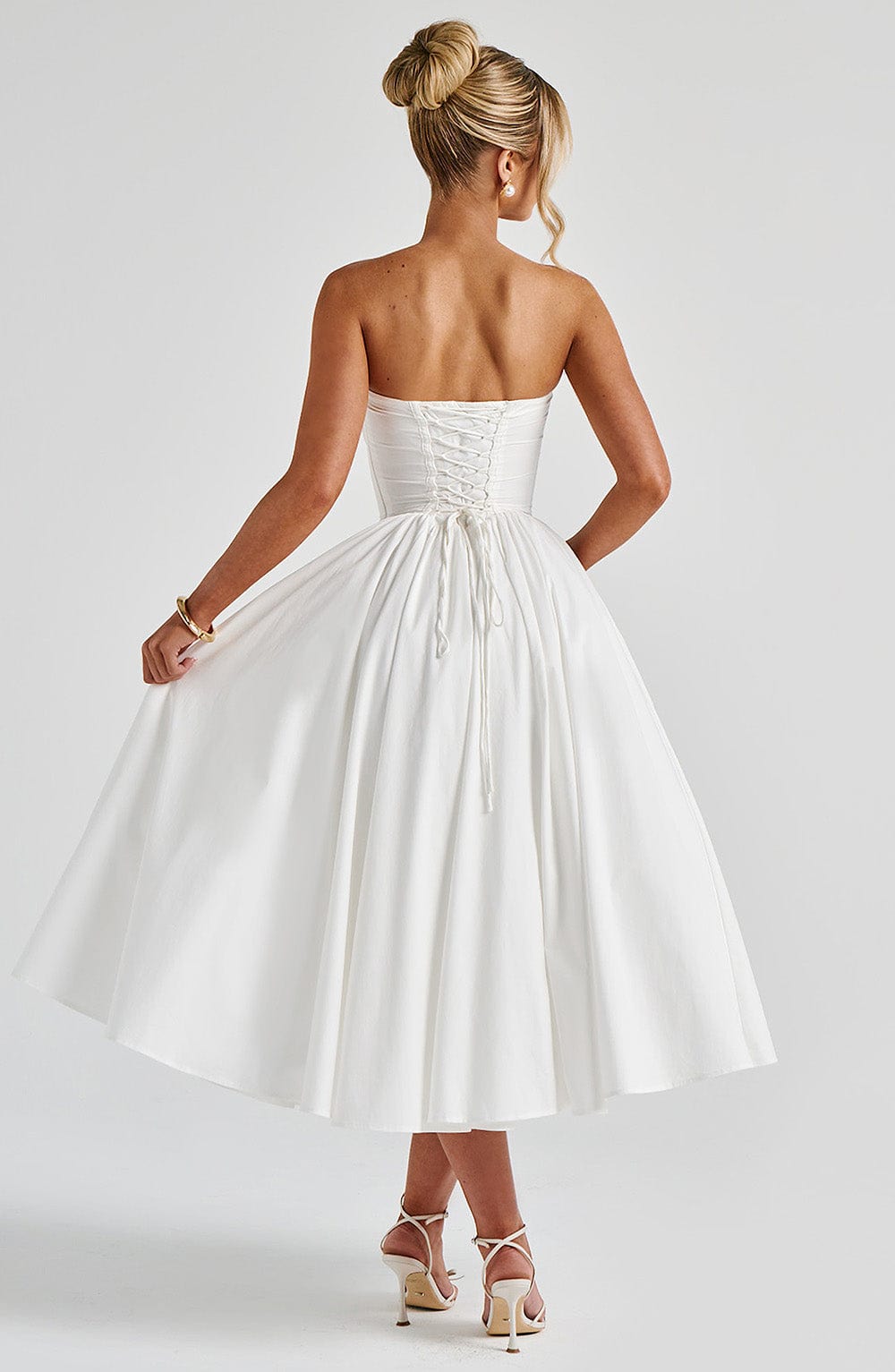 Prim Midi Dress - Ivory - Napalia