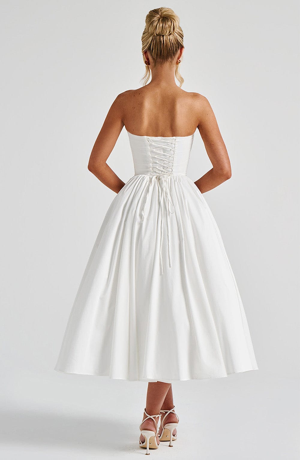 Prim Midi Dress - Ivory - Napalia