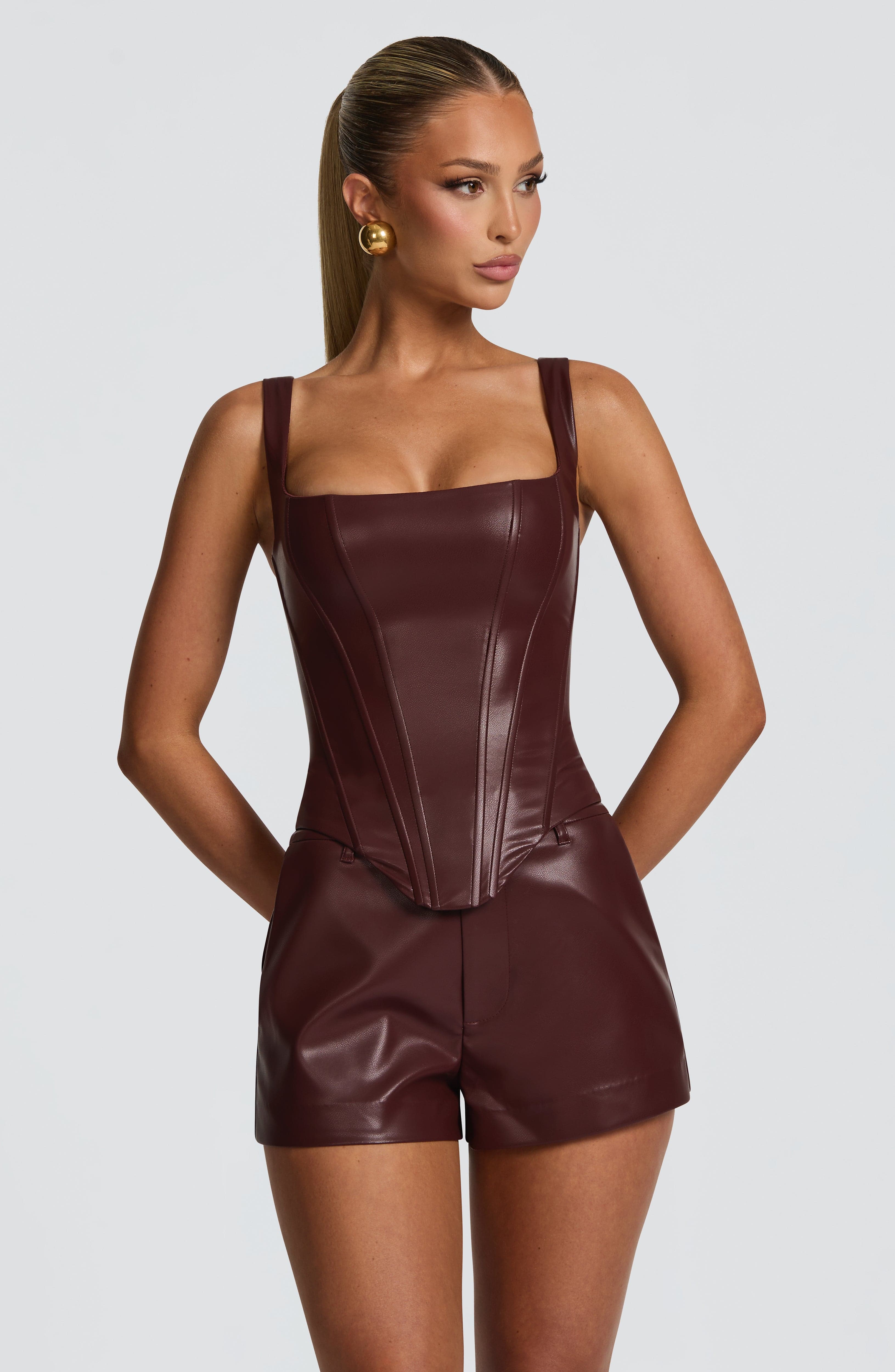 Raisa Corset - Burgundy - Napalia