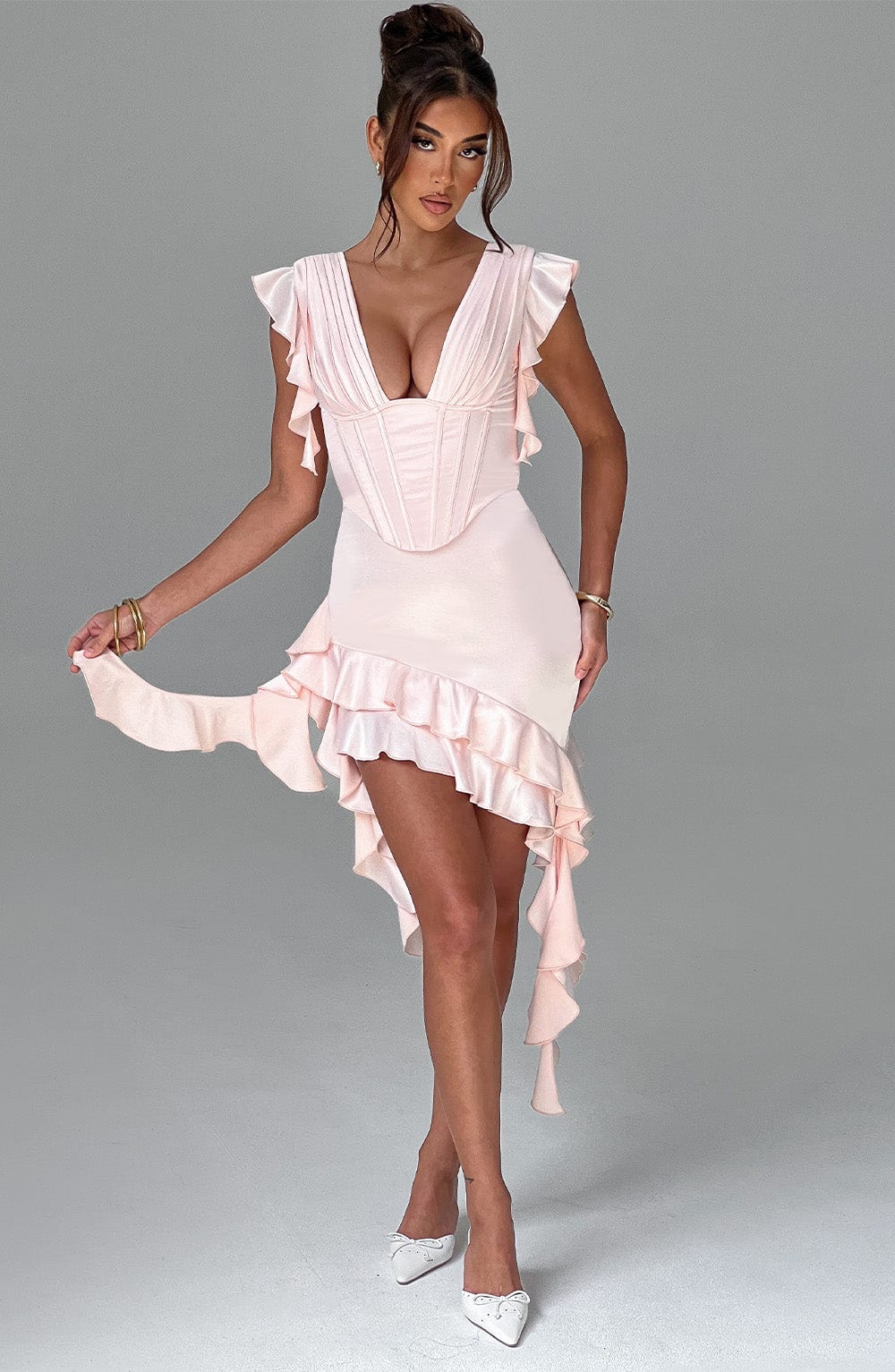Rosalie Mini Dress - Blush - Napalia