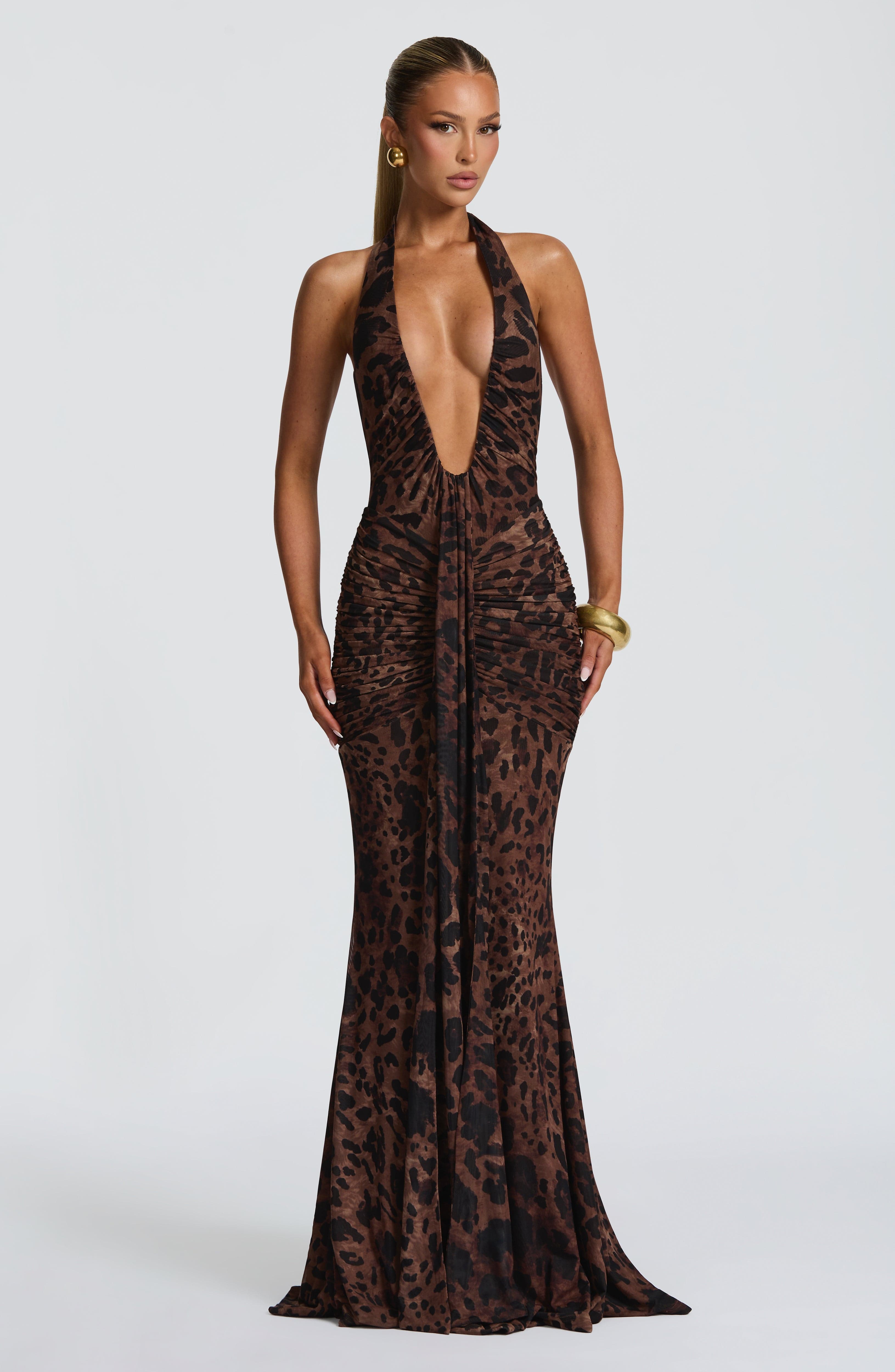 Rosetta Maxi Dress - Leopard Print - Napalia