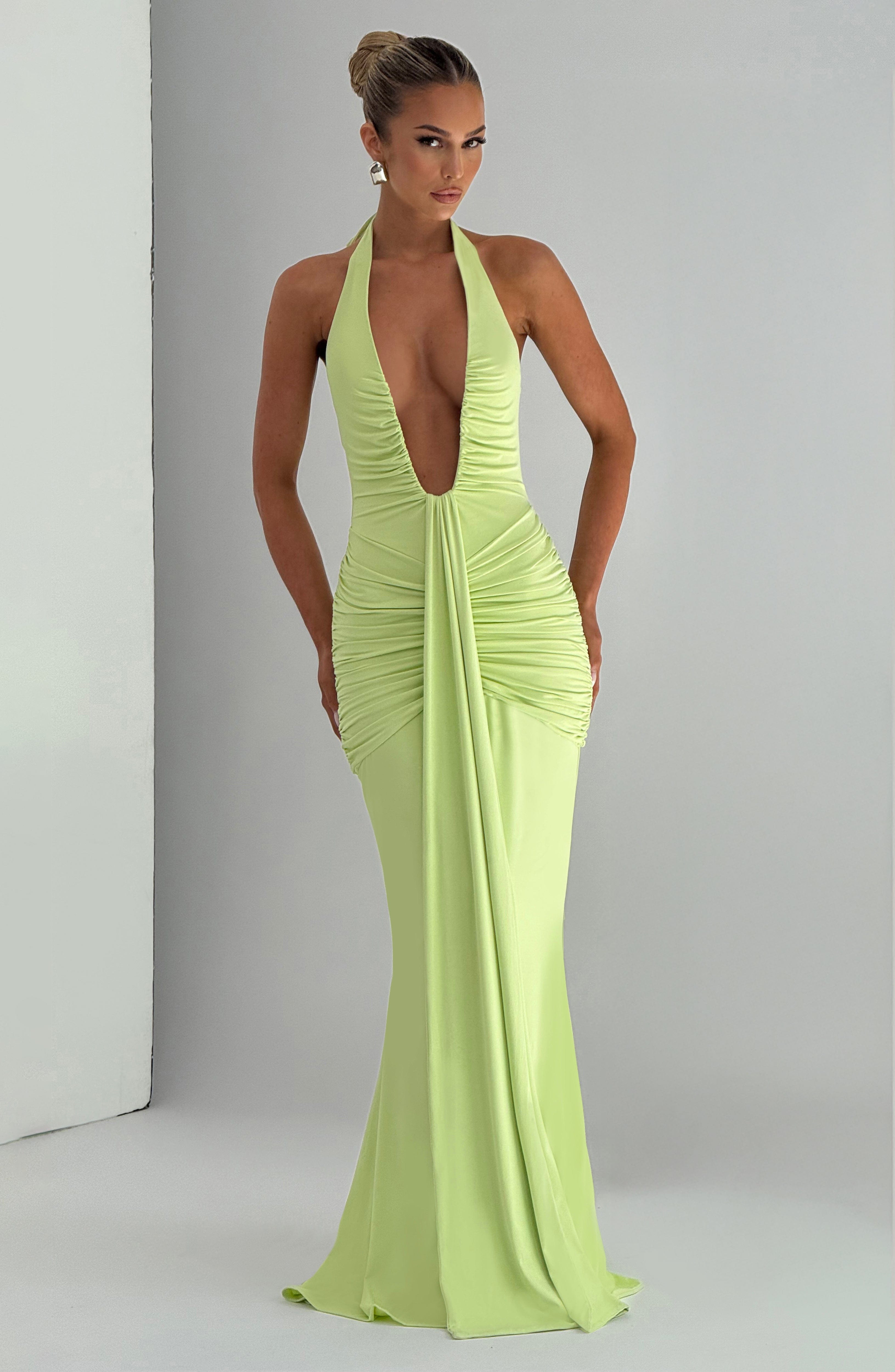 Rosetta Maxi Dress - Lime - Napalia