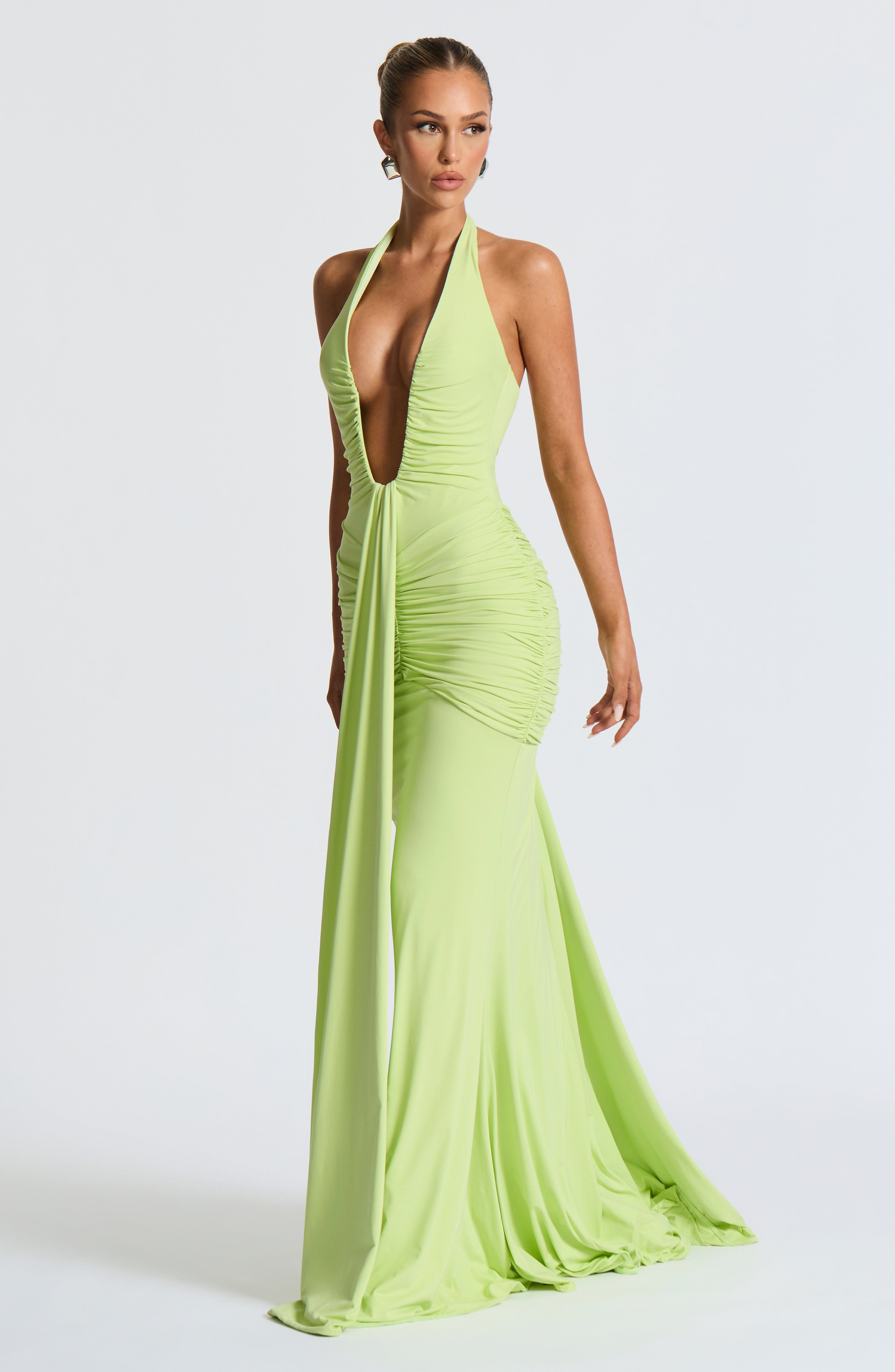 Rosetta Maxi Dress - Lime - Napalia