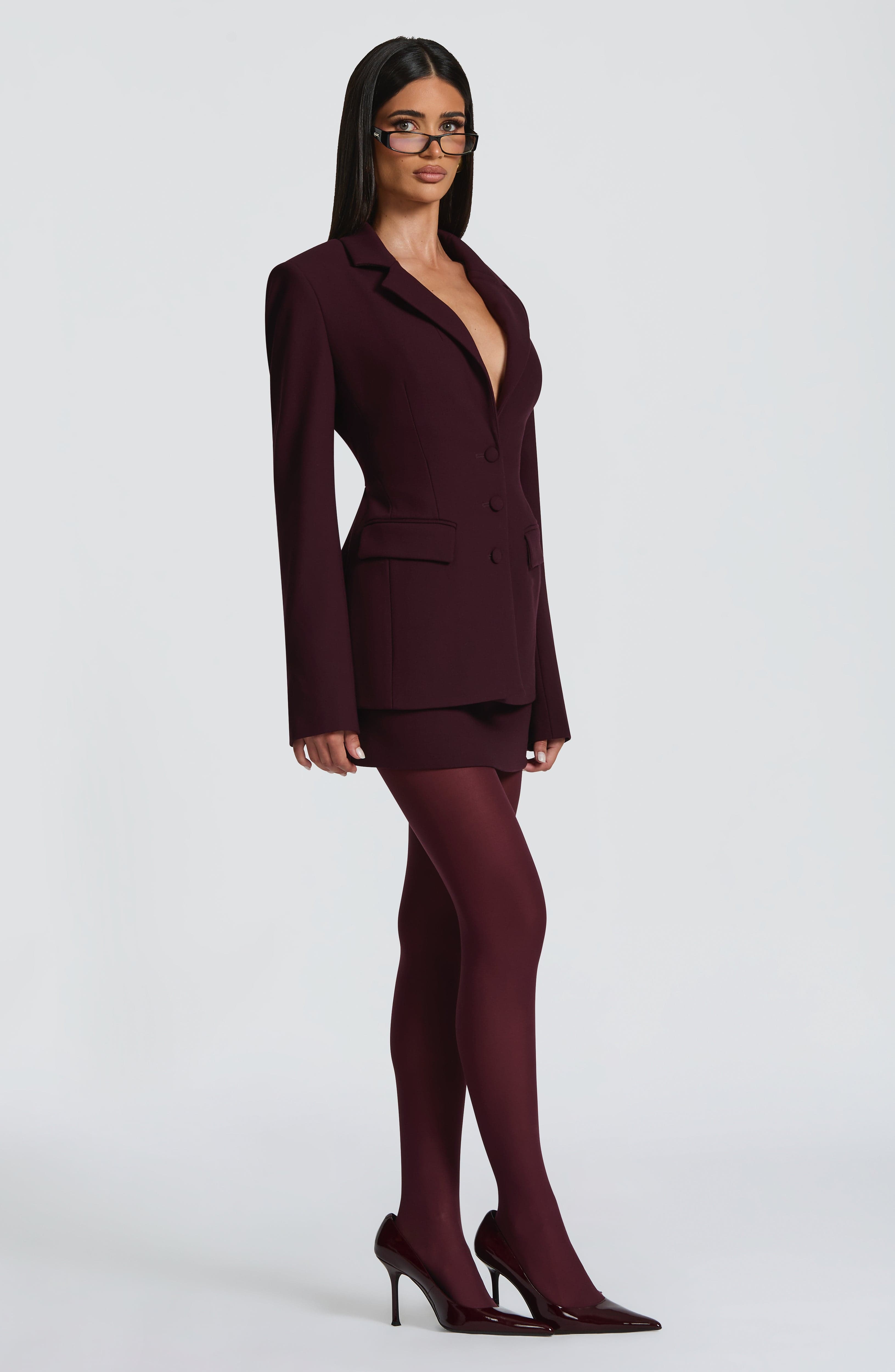 Rowena Blazer - Plum - Napalia