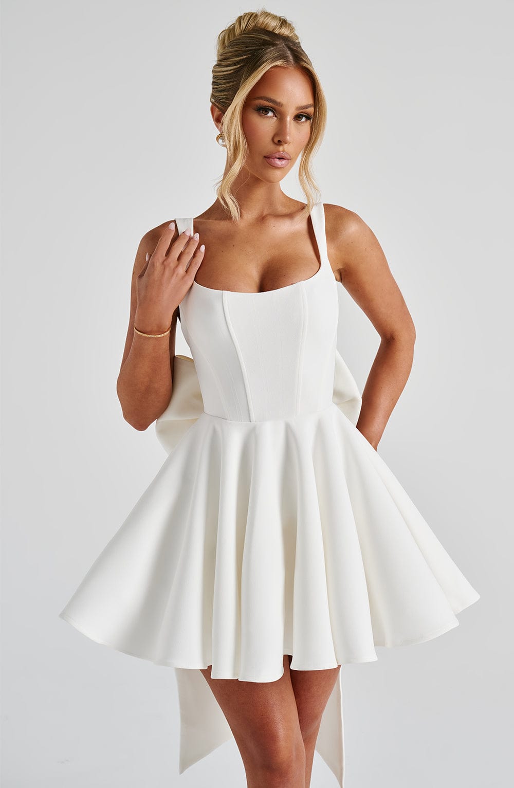 Rue Mini Dress - Ivory - Napalia