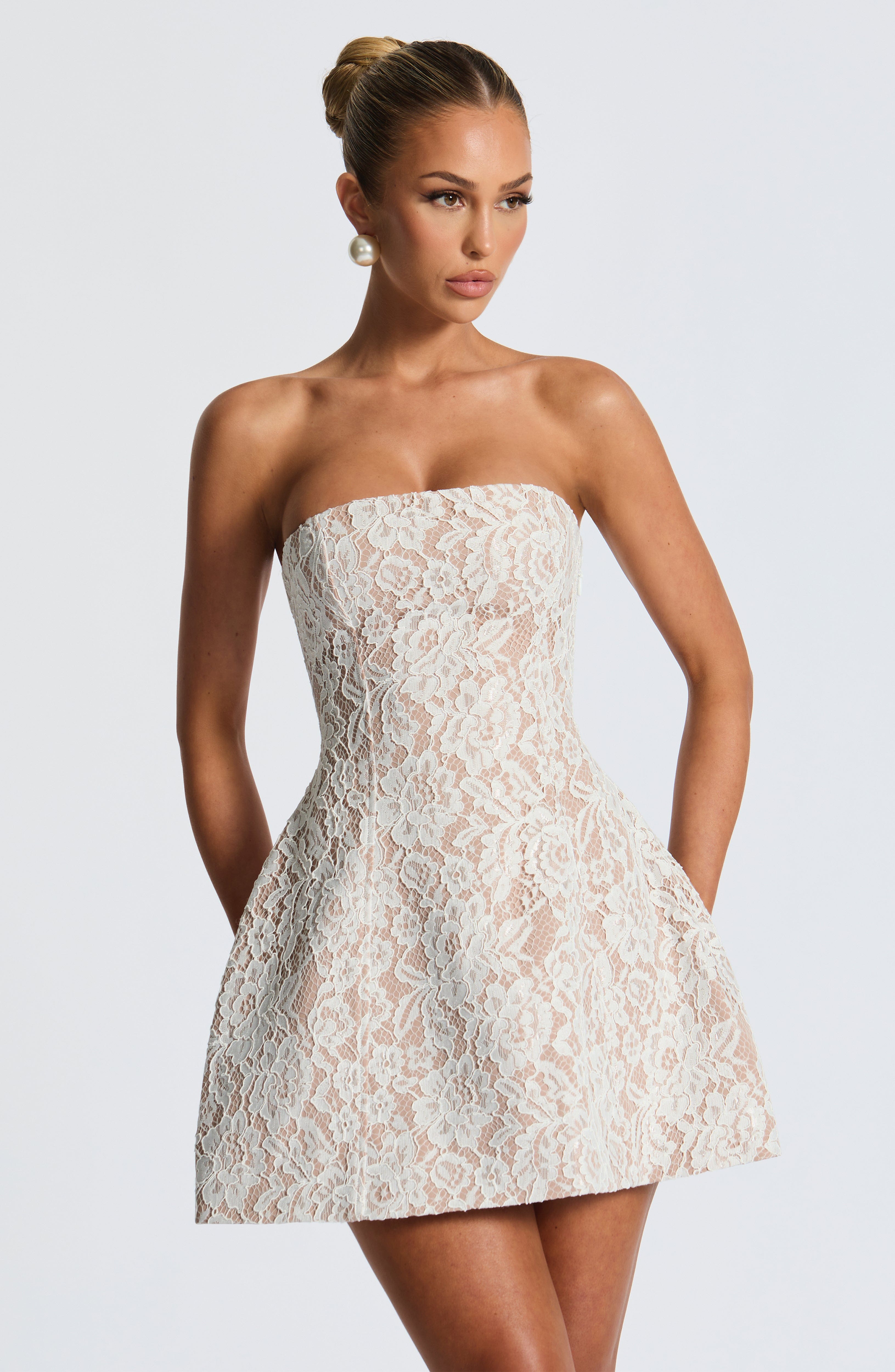 Salone Mini Dress - Ivory - Napalia