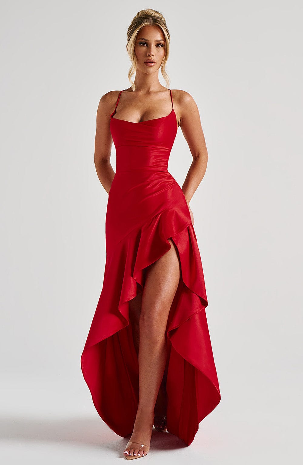 Samira Maxi Dress - Red - Napalia