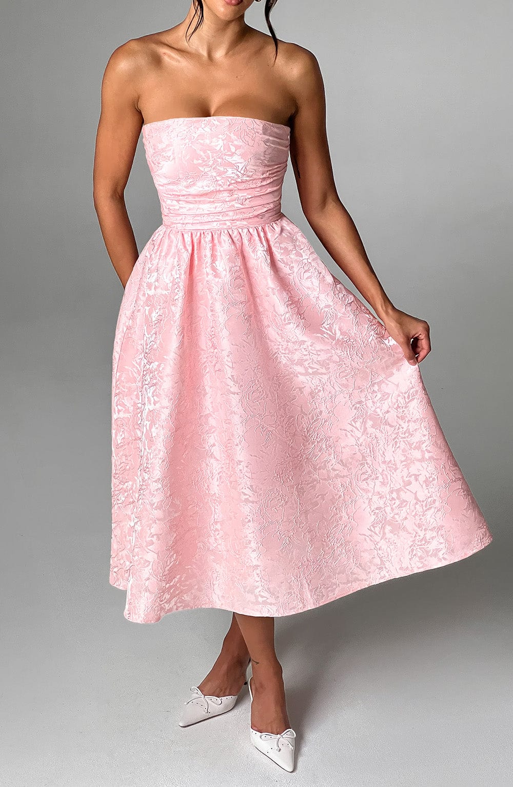 Saoirse Midi Dress - Blush - Napalia