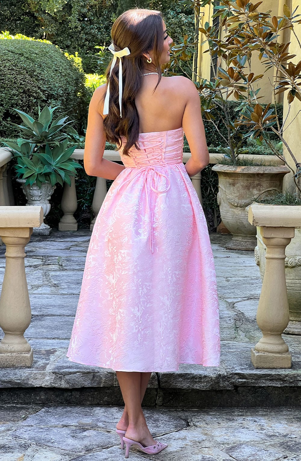 Saoirse Midi Dress - Blush - Napalia