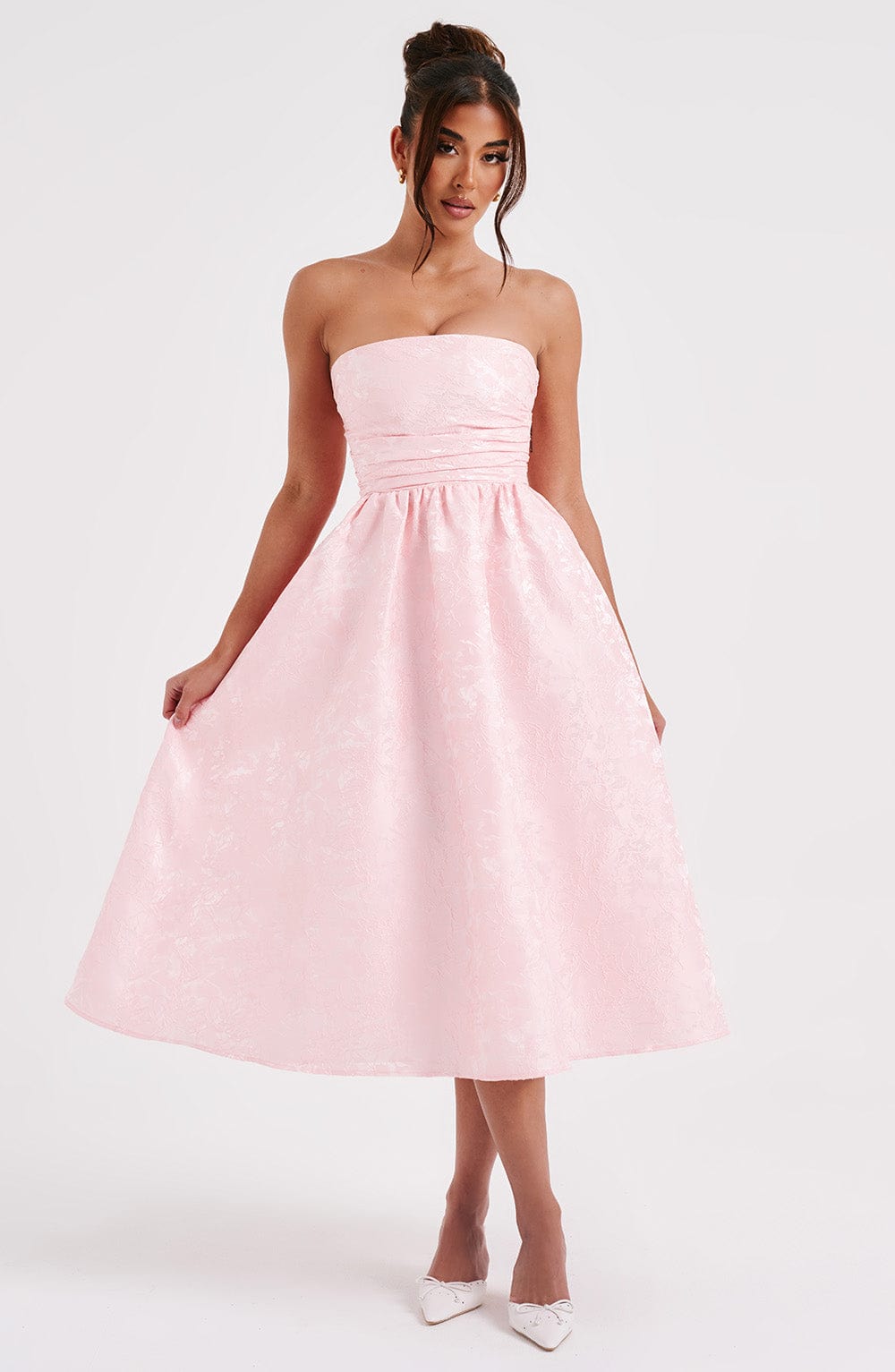 Saoirse Midi Dress - Blush - Napalia