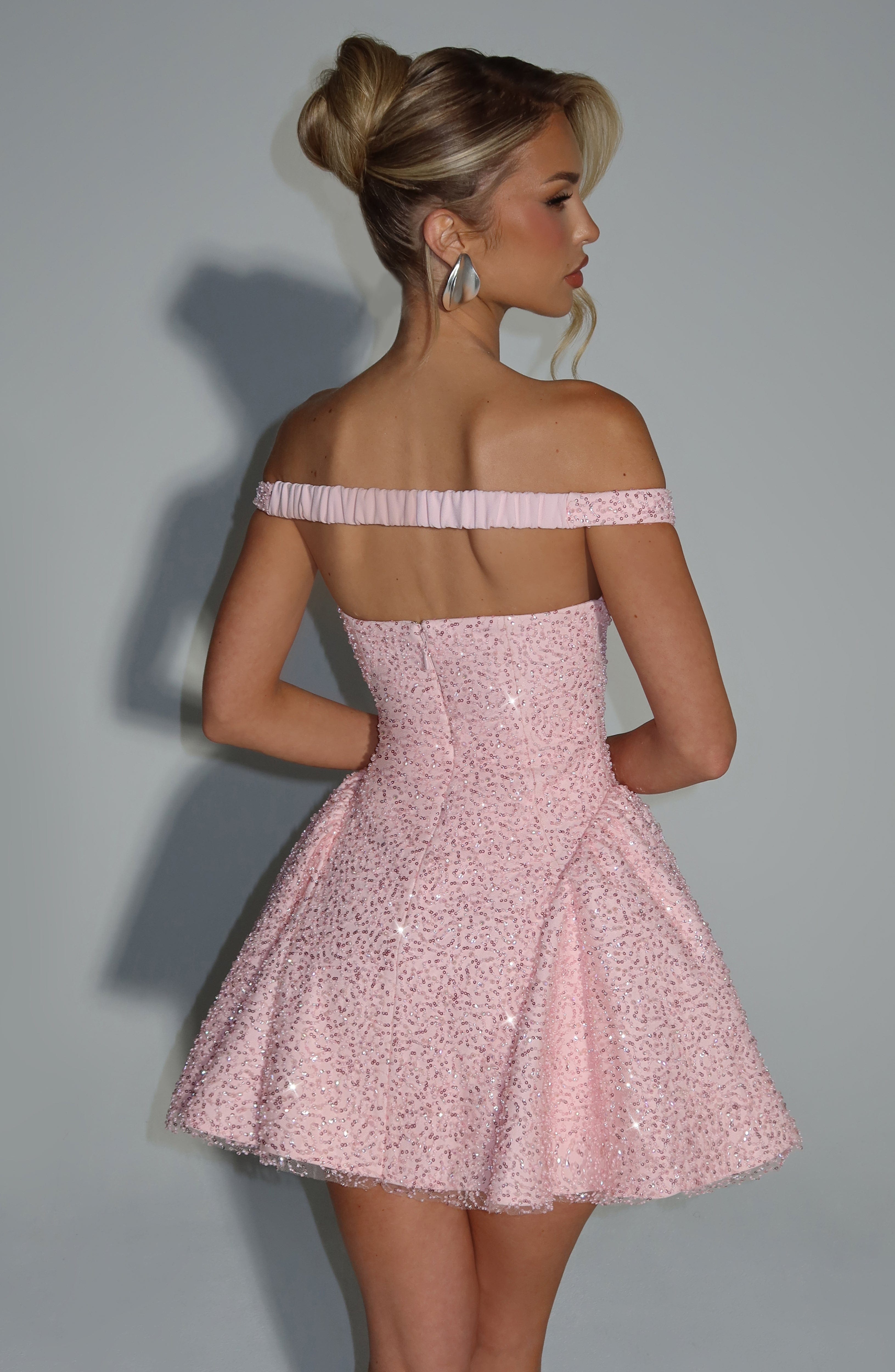 Sapphire Mini Dress - Blush - Napalia