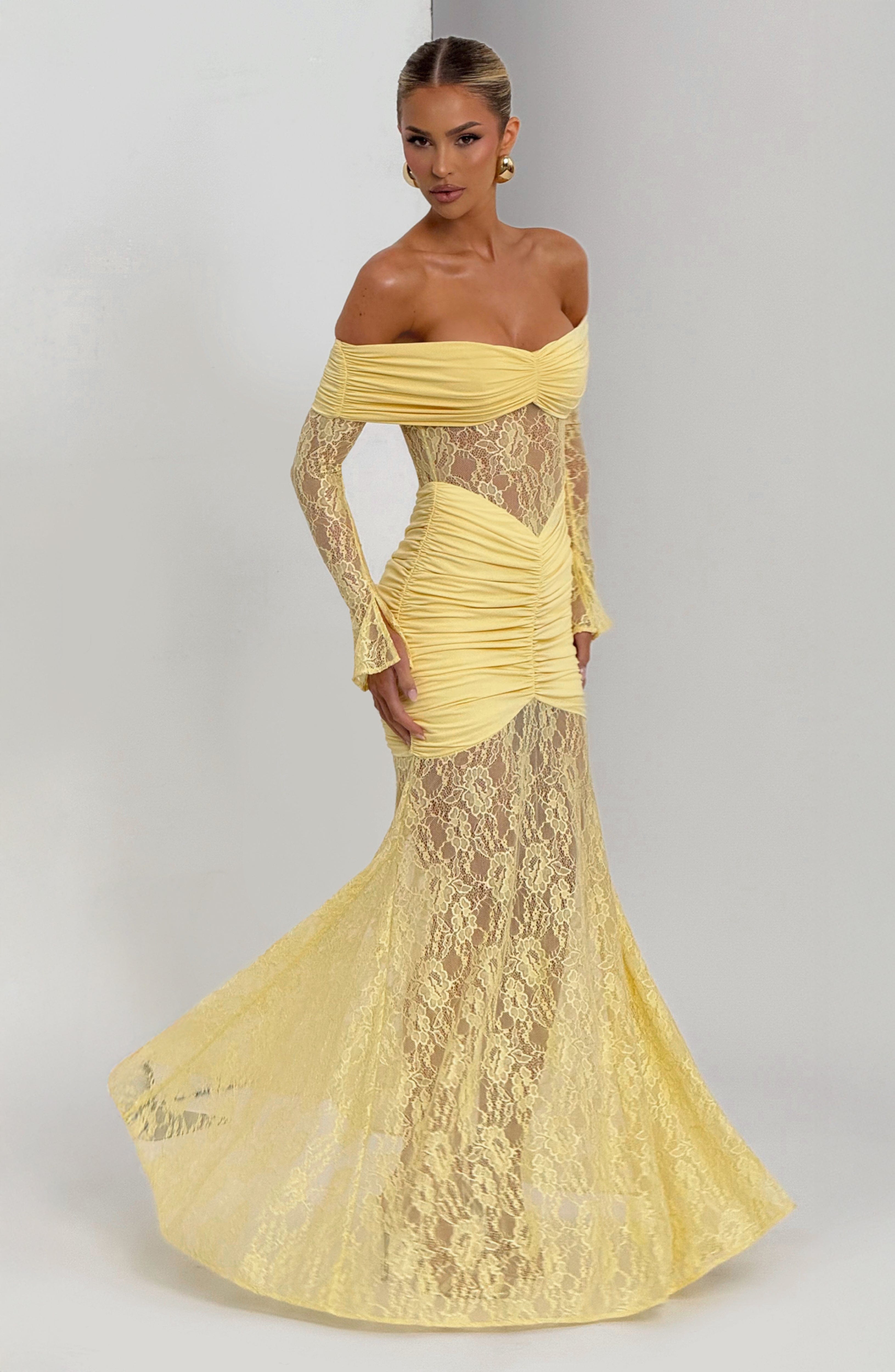 Sauline Maxi Dress - Lemon - Napalia