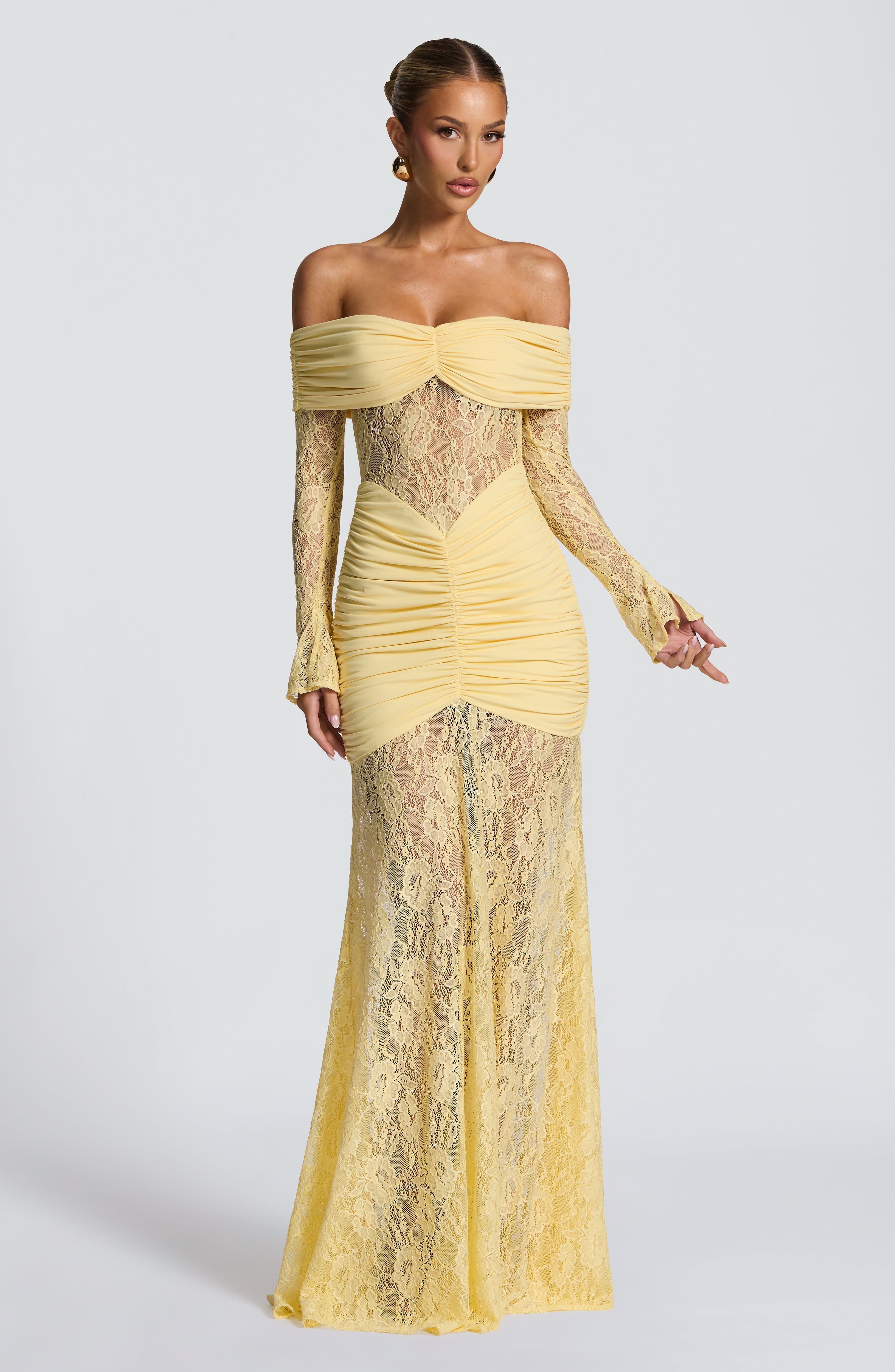 Sauline Maxi Dress - Lemon - Napalia