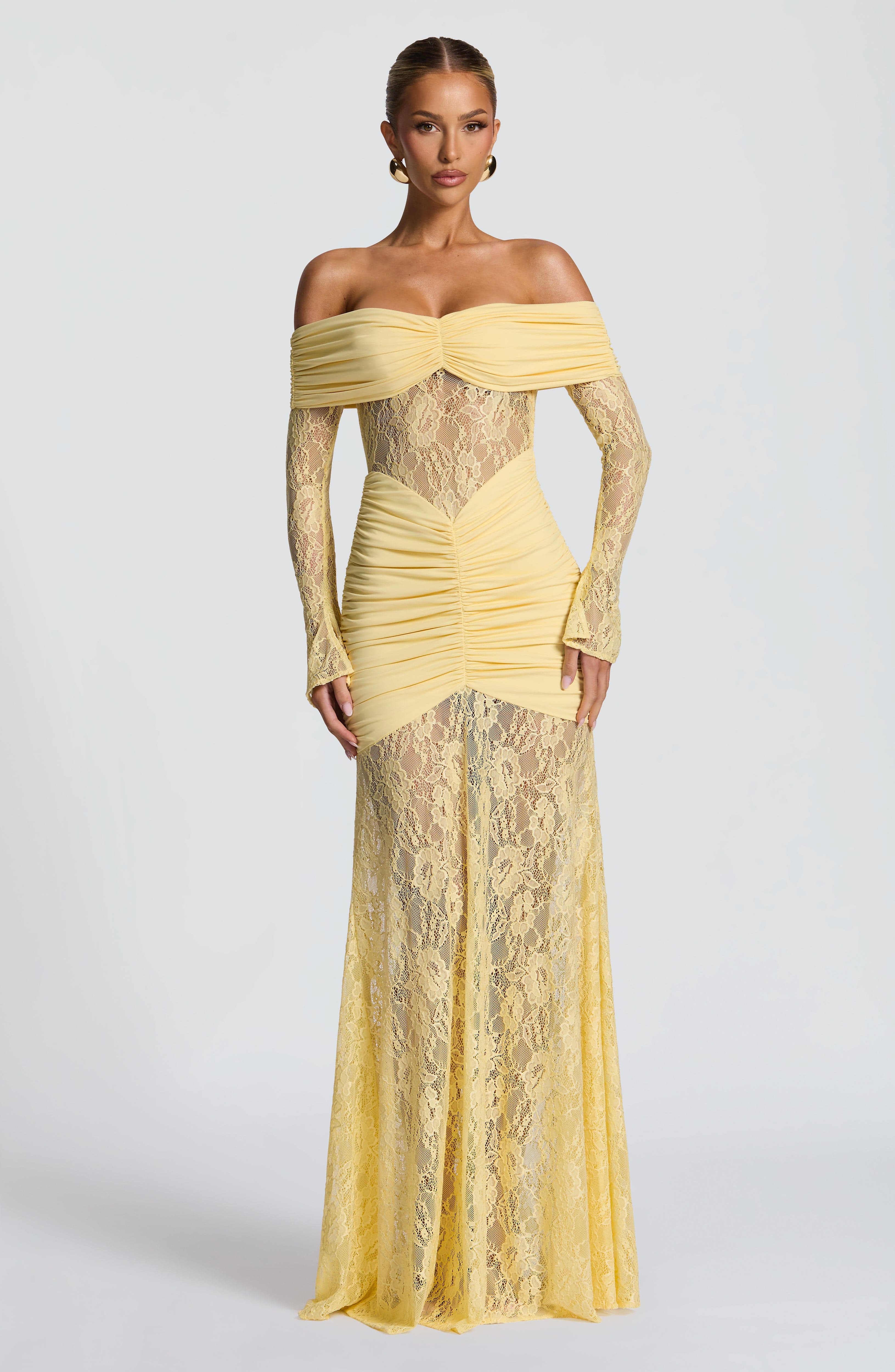 Sauline Maxi Dress - Lemon - Napalia