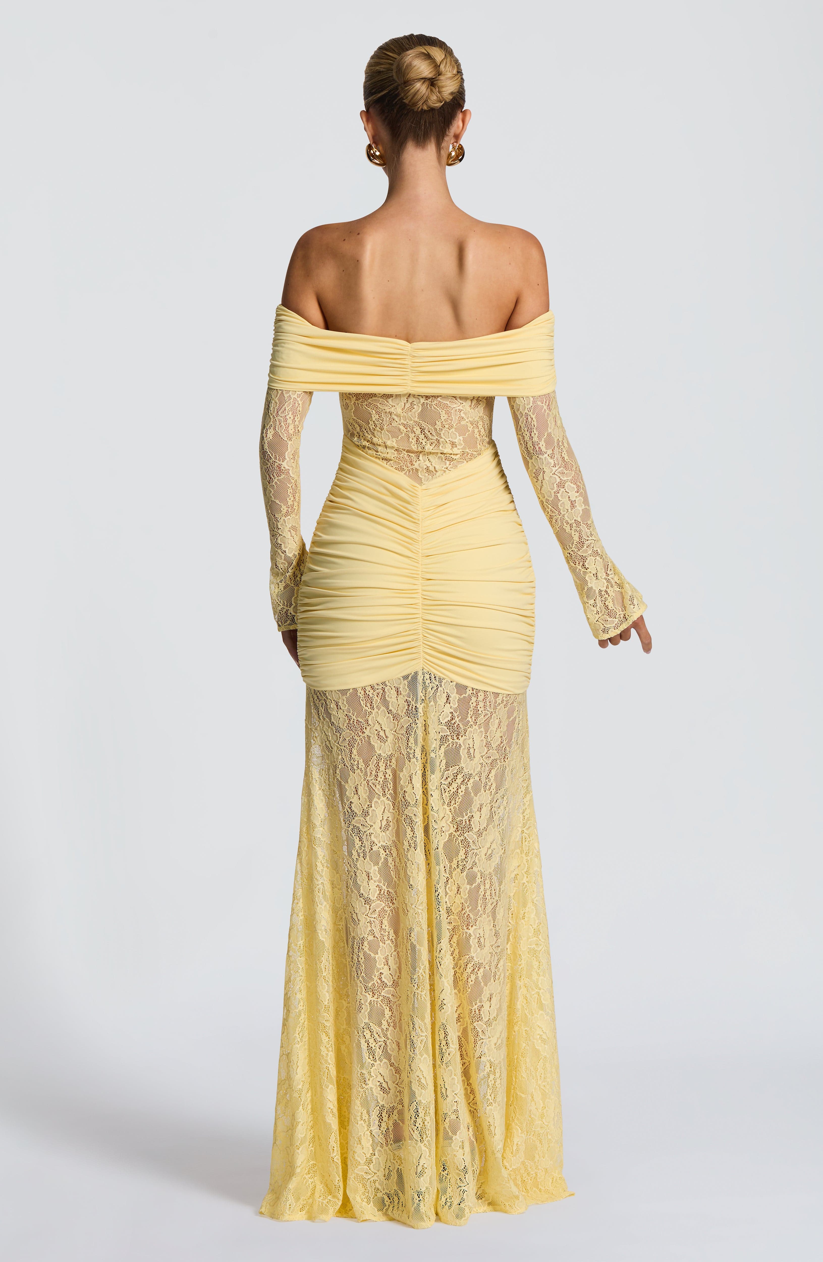 Sauline Maxi Dress - Lemon - Napalia