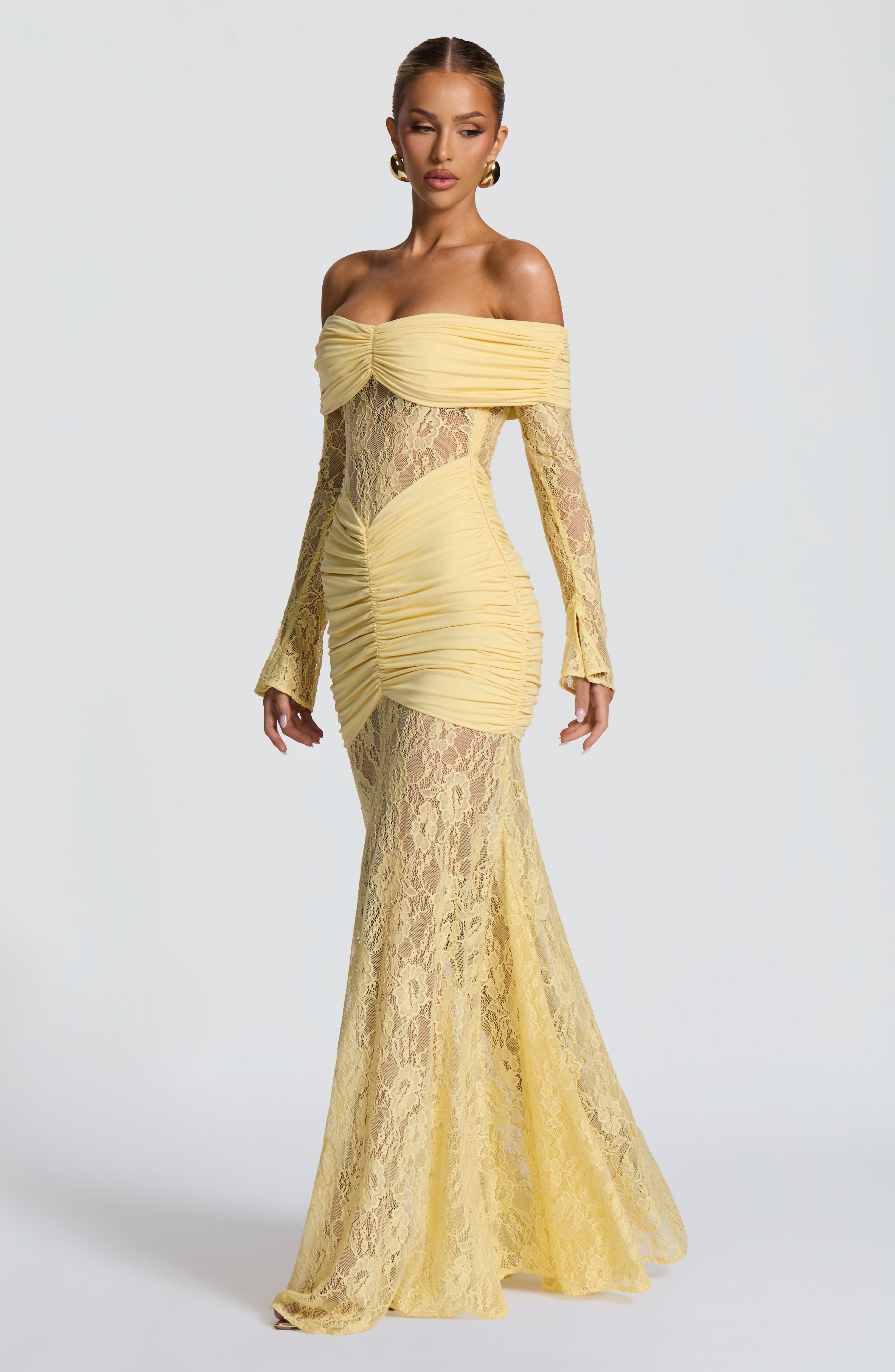 Sauline Maxi Dress - Lemon - Napalia