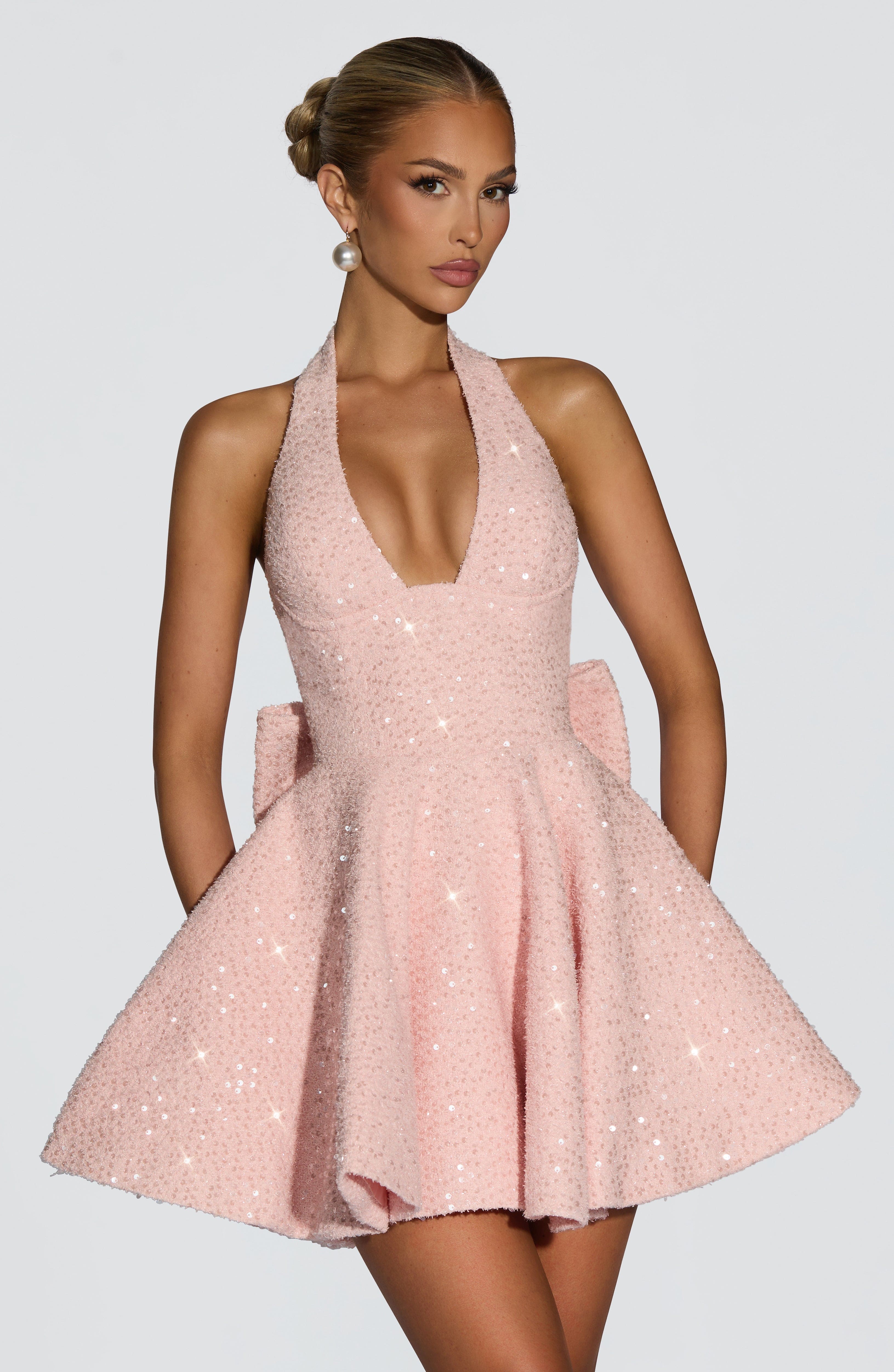 Talara Mini Dress - Blush - Napalia