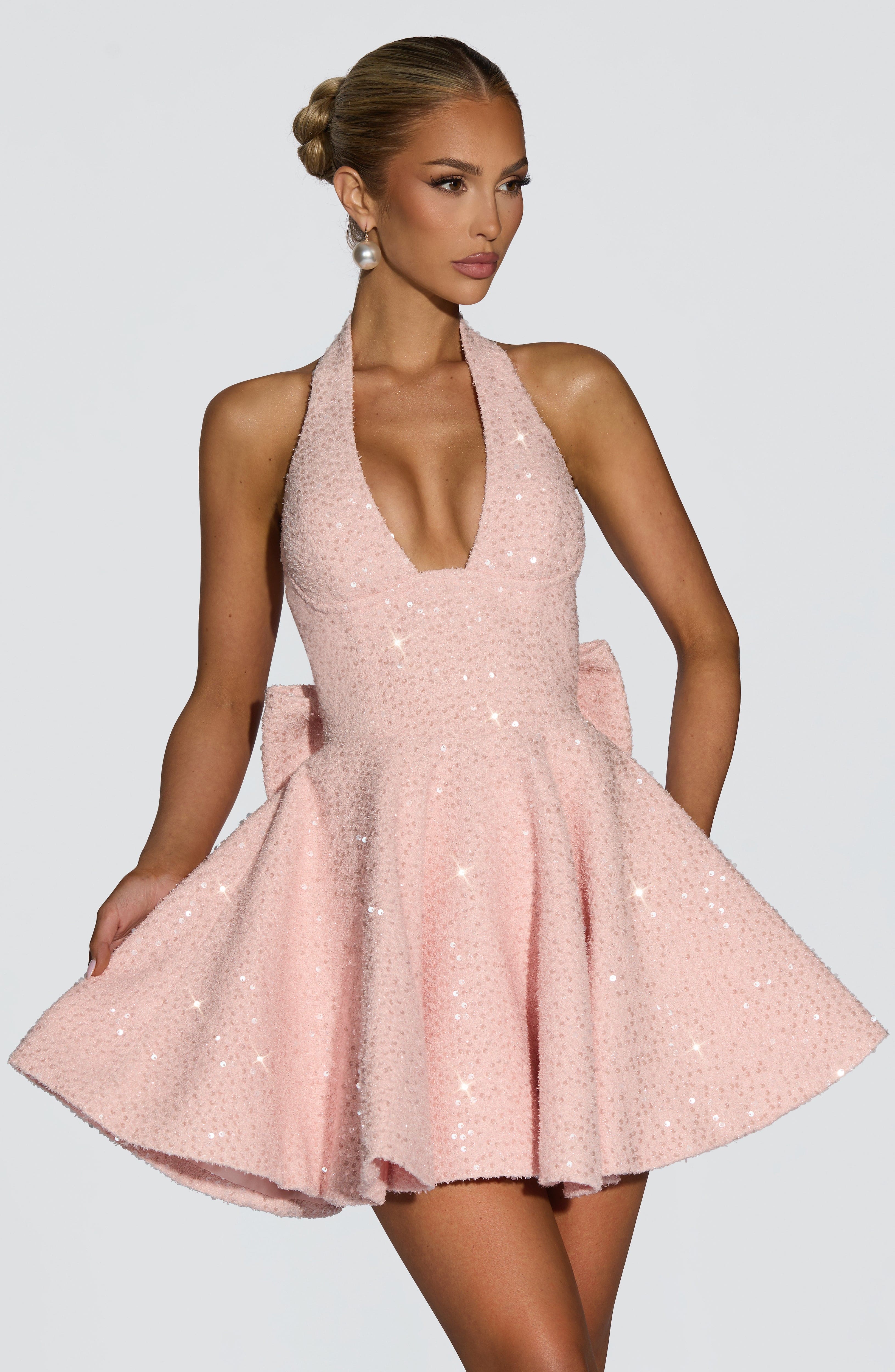 Talara Mini Dress - Blush - Napalia