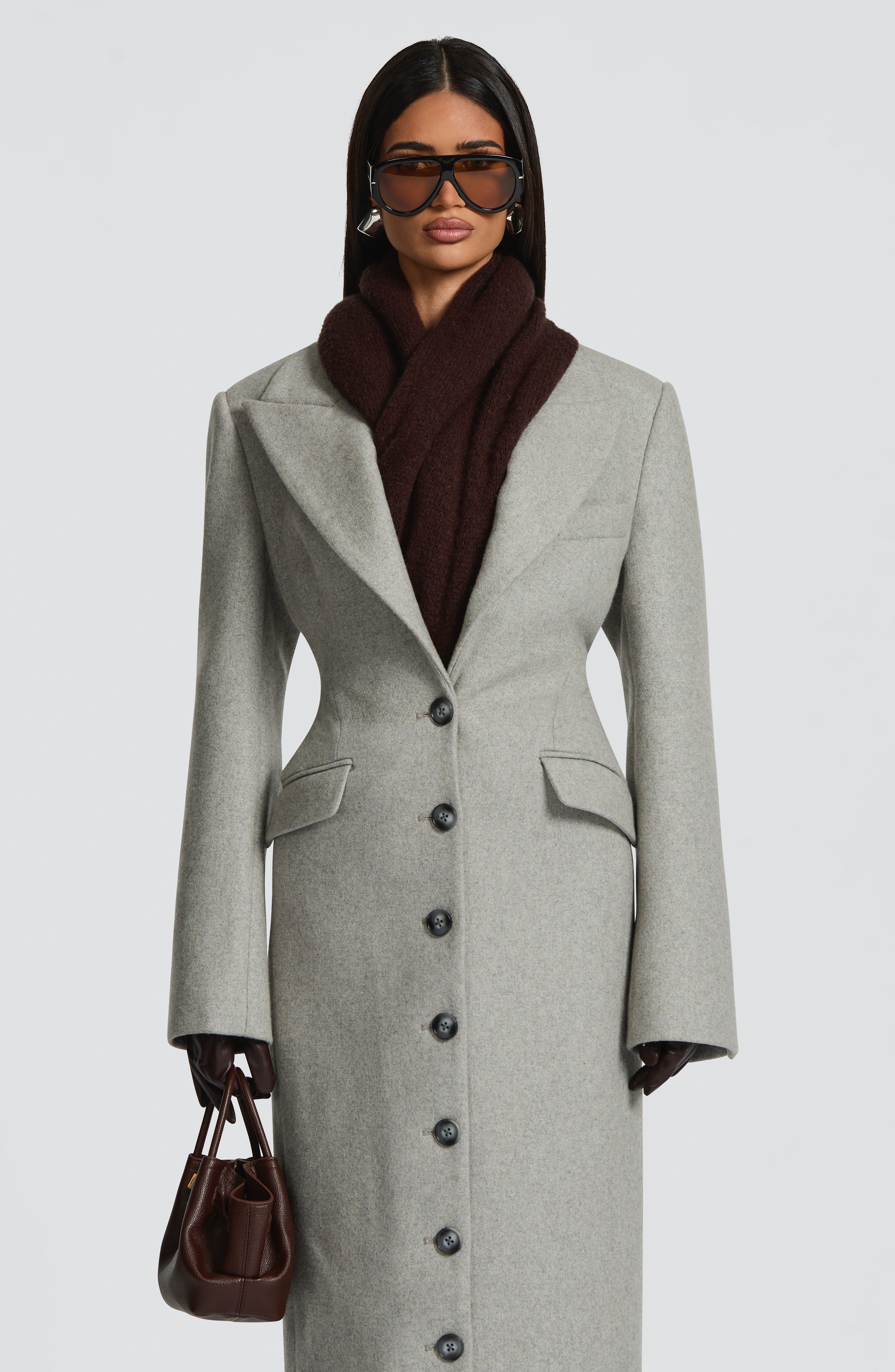 Talin Scarf - Plum Brown - Napalia