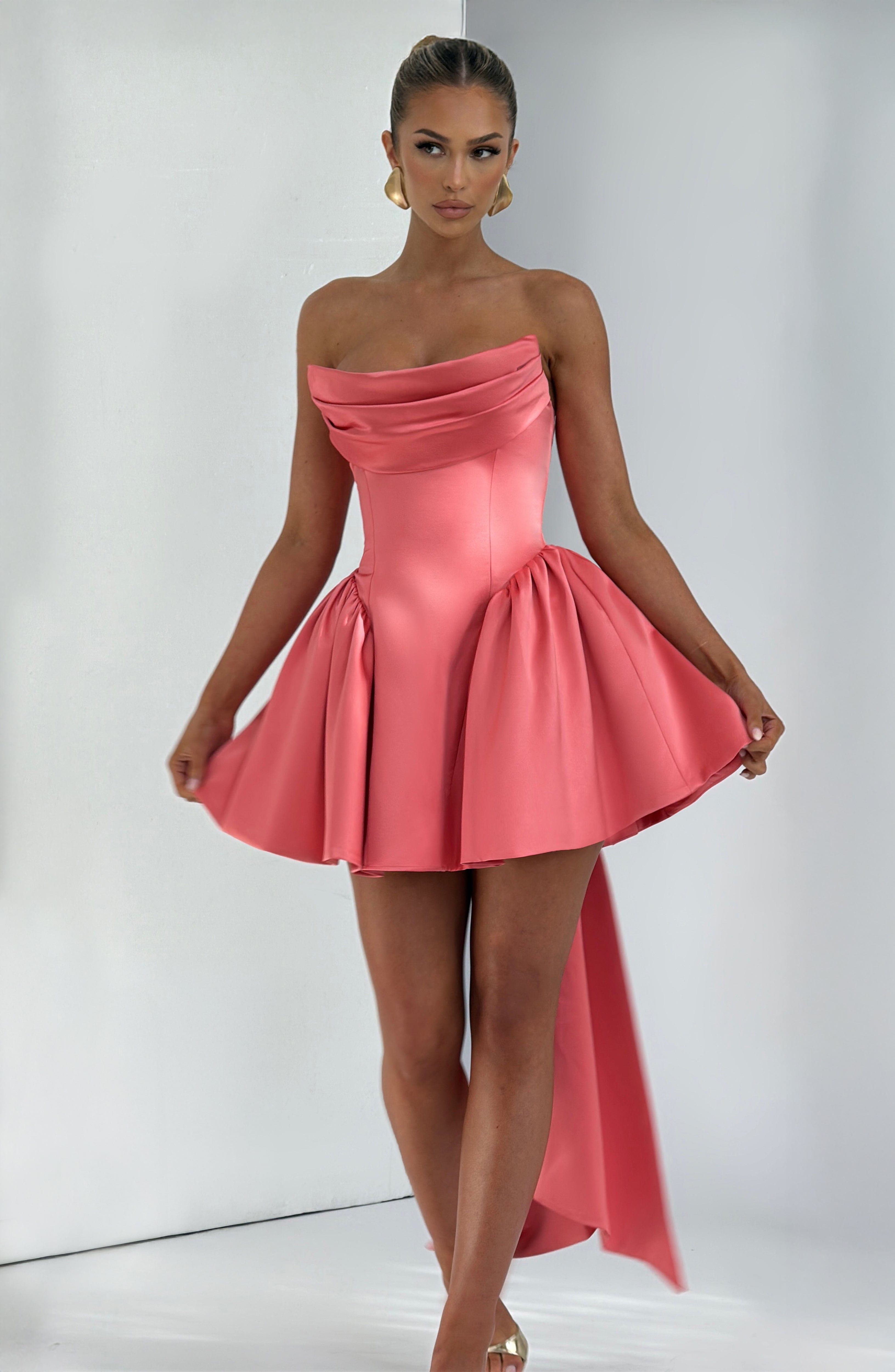 Trinity Mini Dress - Coral Pink - Napalia