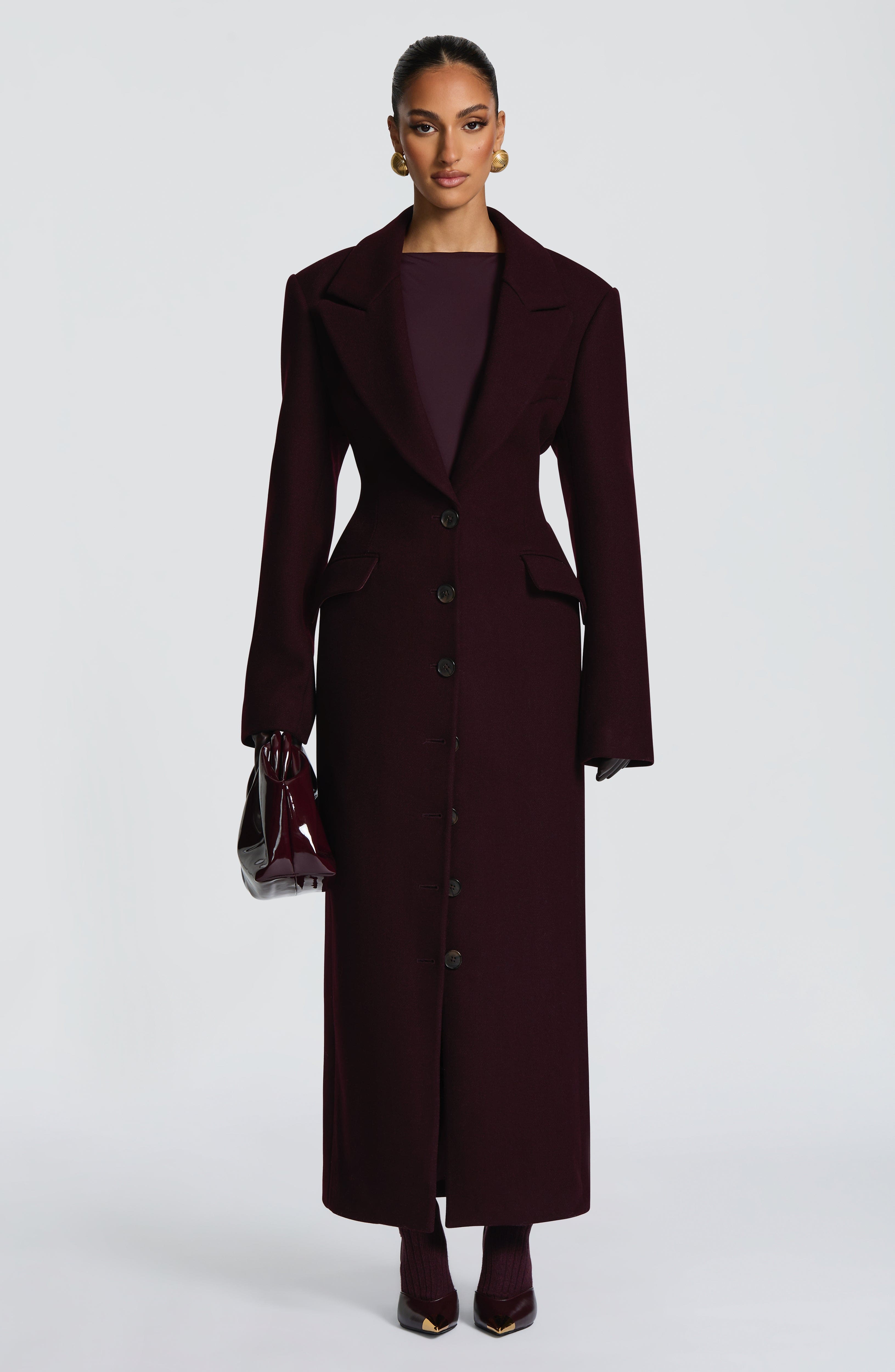 Ursula Coat - Plum - Napalia