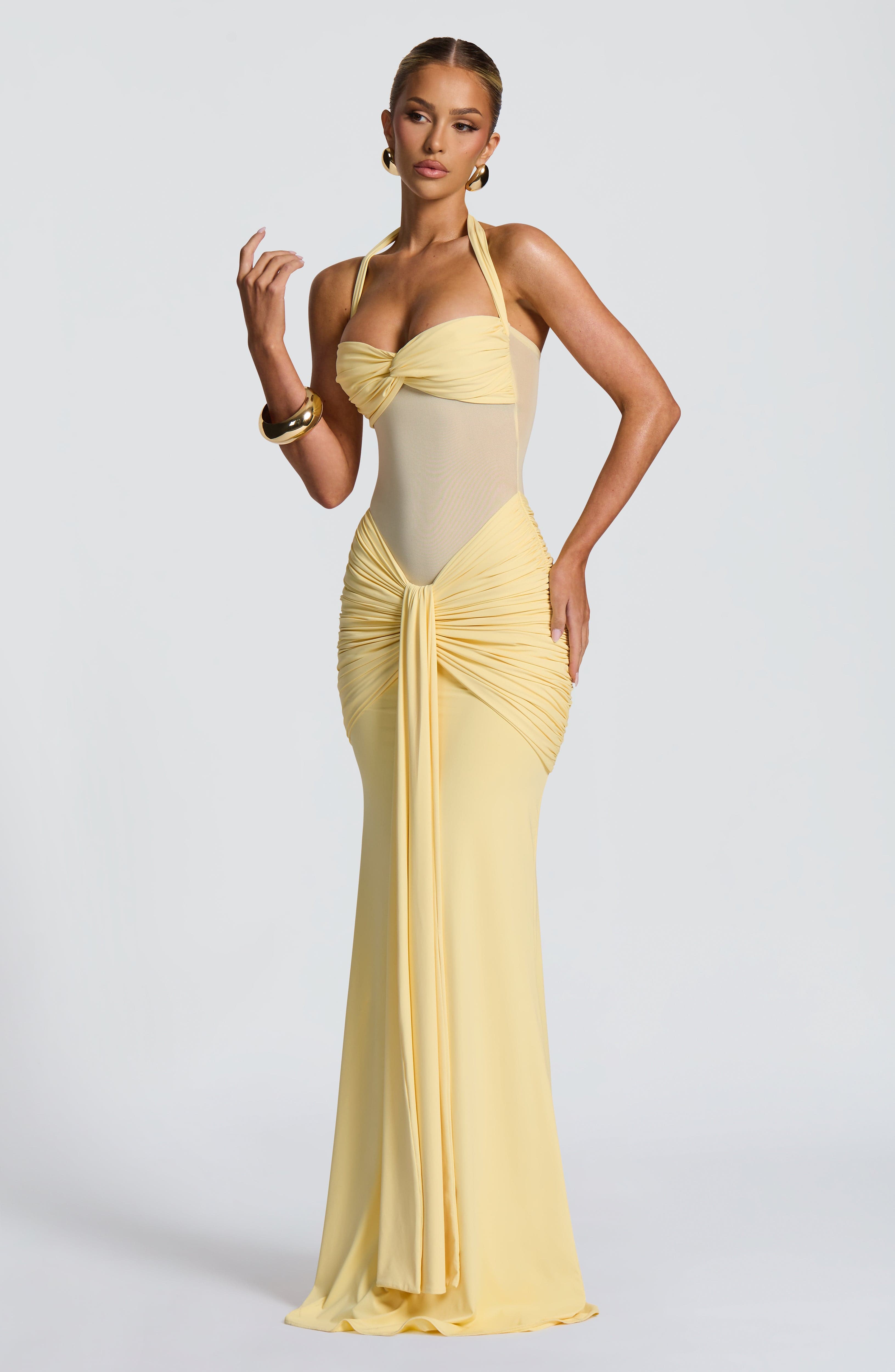Vixen Maxi Dress - Lemon - Napalia