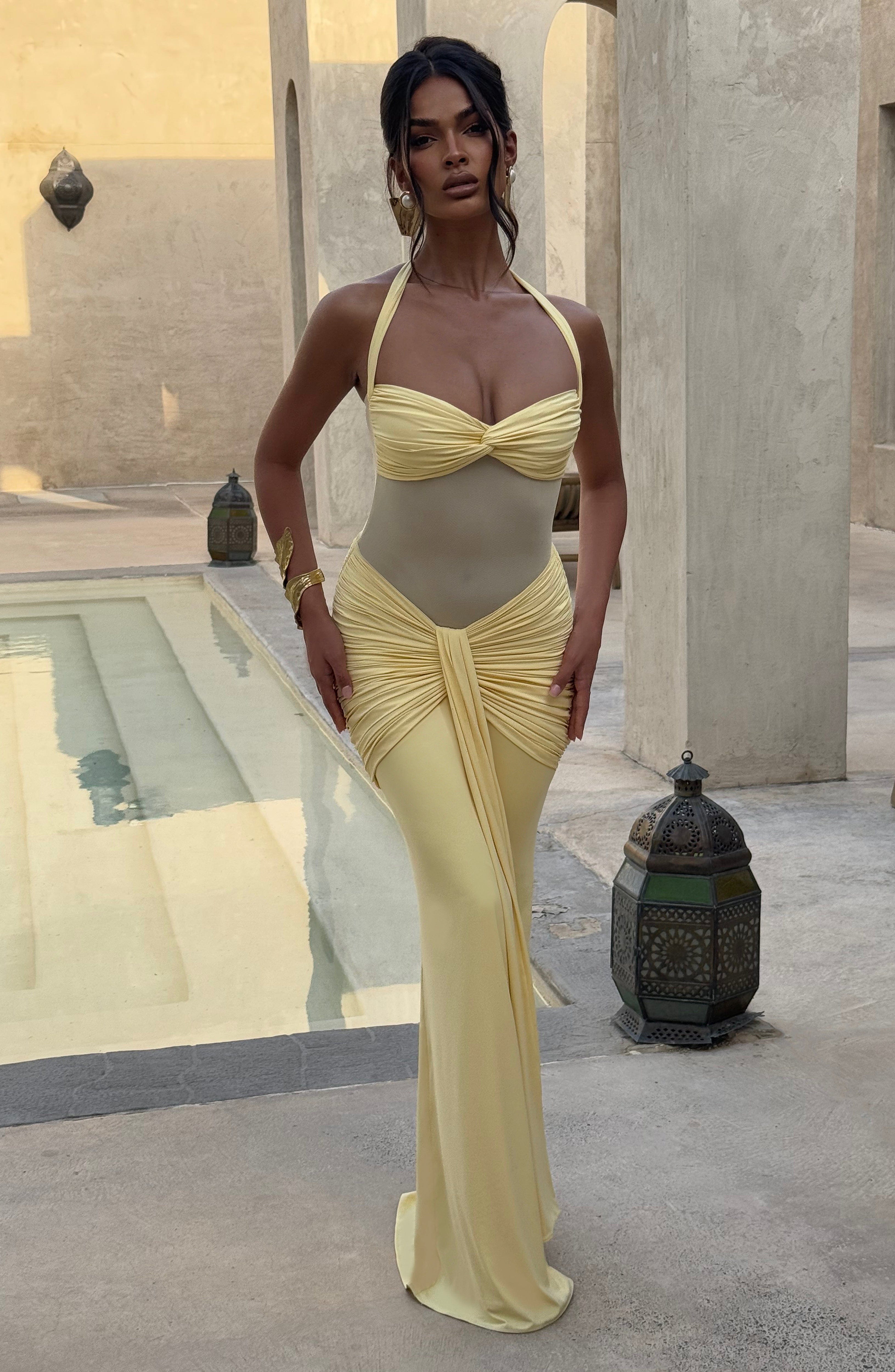 Vixen Maxi Dress - Lemon - Napalia