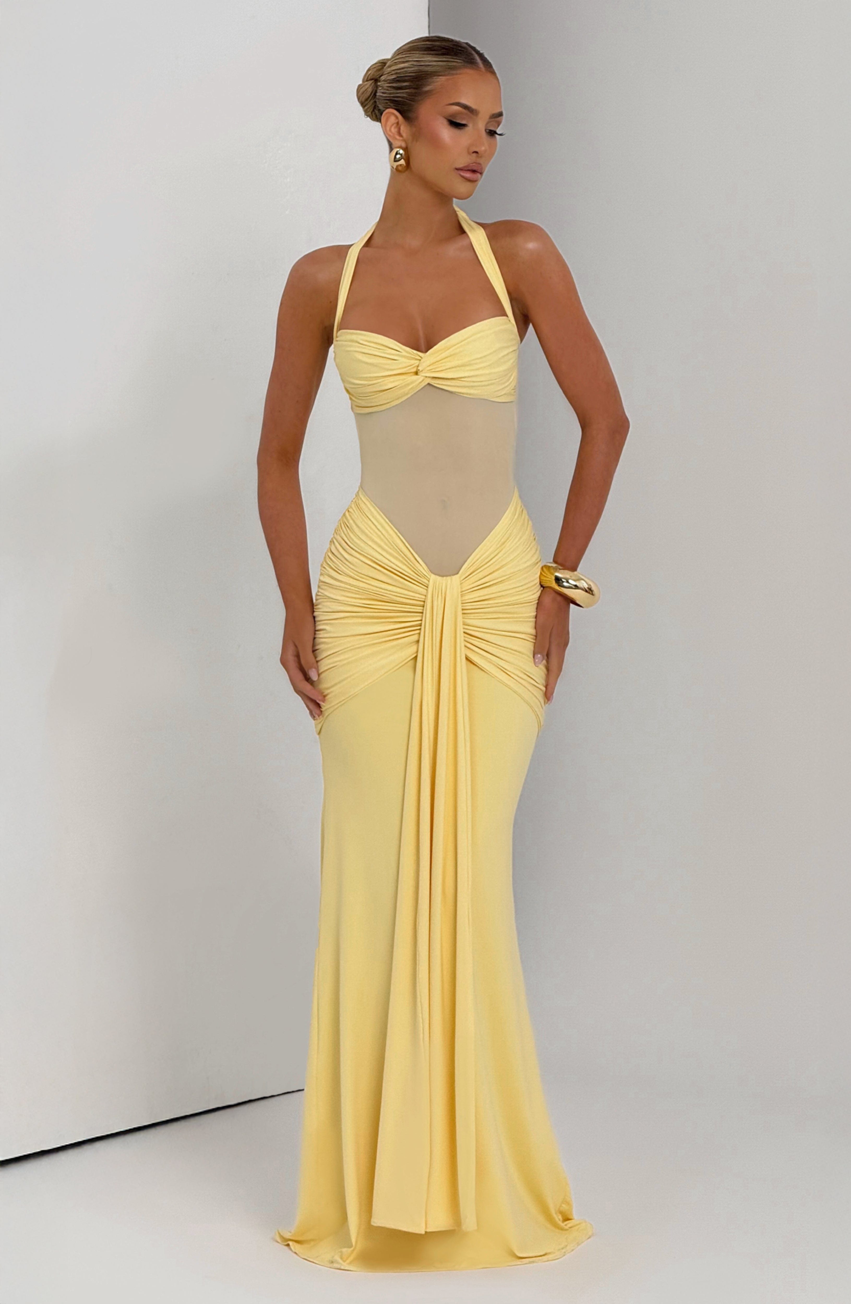 Vixen Maxi Dress - Lemon - Napalia
