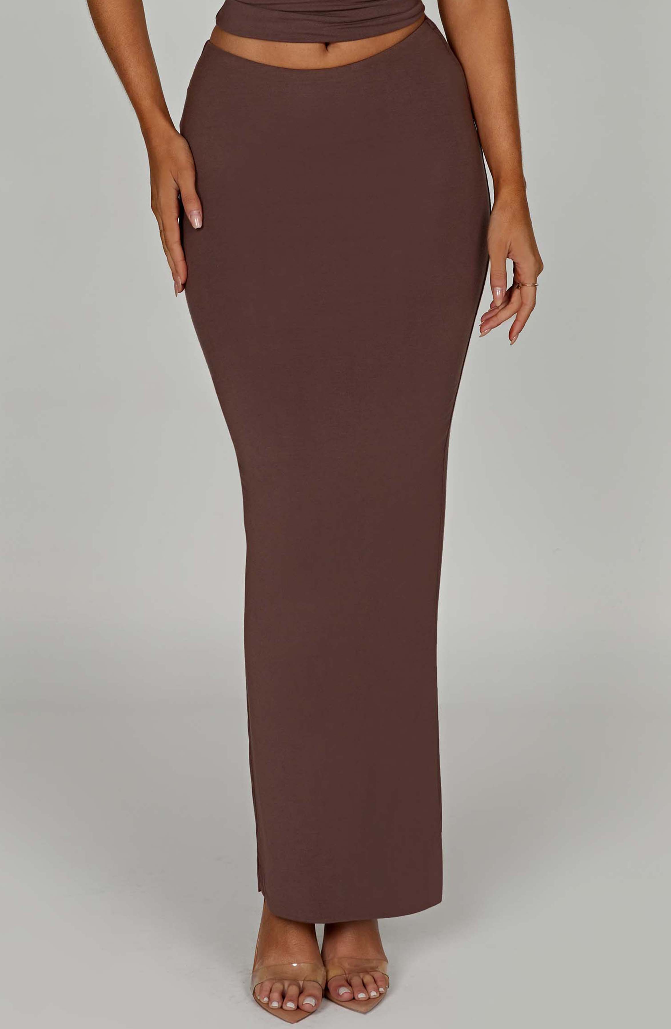 Yazmin Maxi Skirt - Chocolate - Napalia