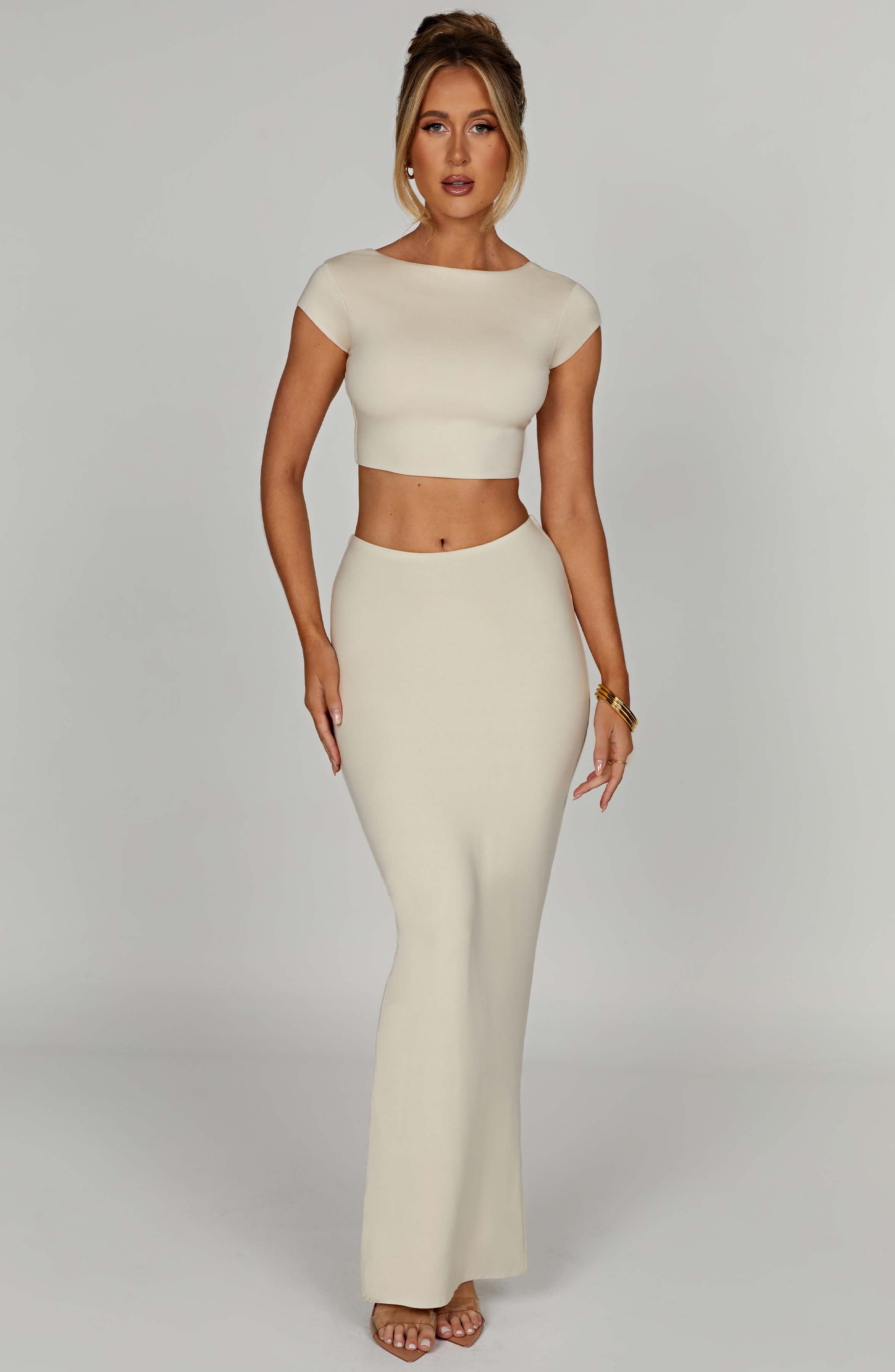 Yazmin Maxi Skirt - Cream - Napalia