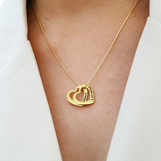 PERSONALIZED MOM'S HEART NECKLACE