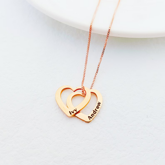PERSONALIZED MOM'S HEART NECKLACE