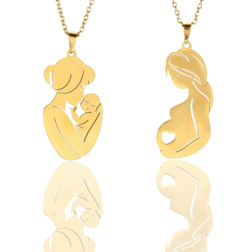 PERSONALIZED MOM AND BABY NECKLACE