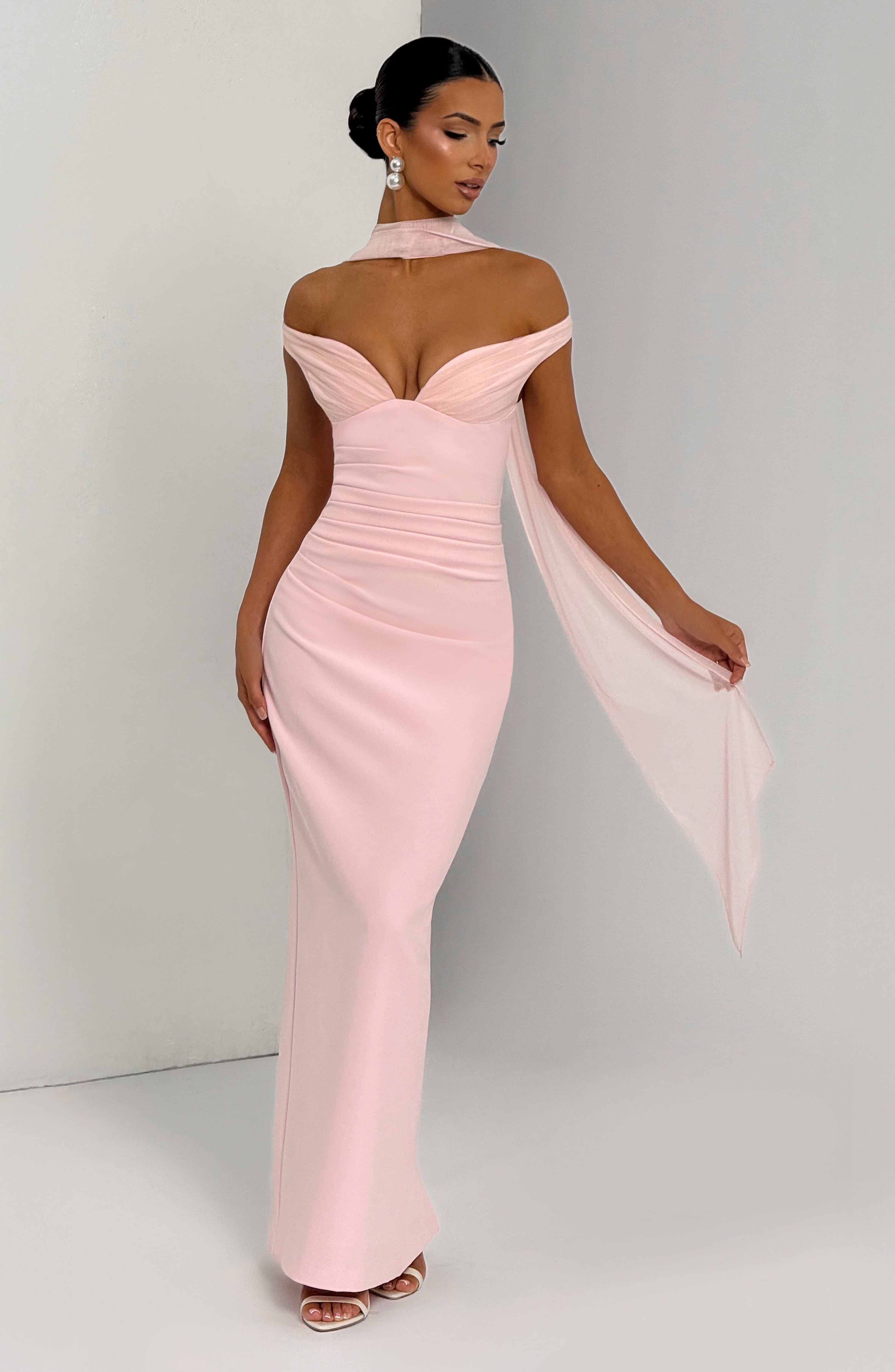 Abigail Maxi Dress - Blush - Napalia