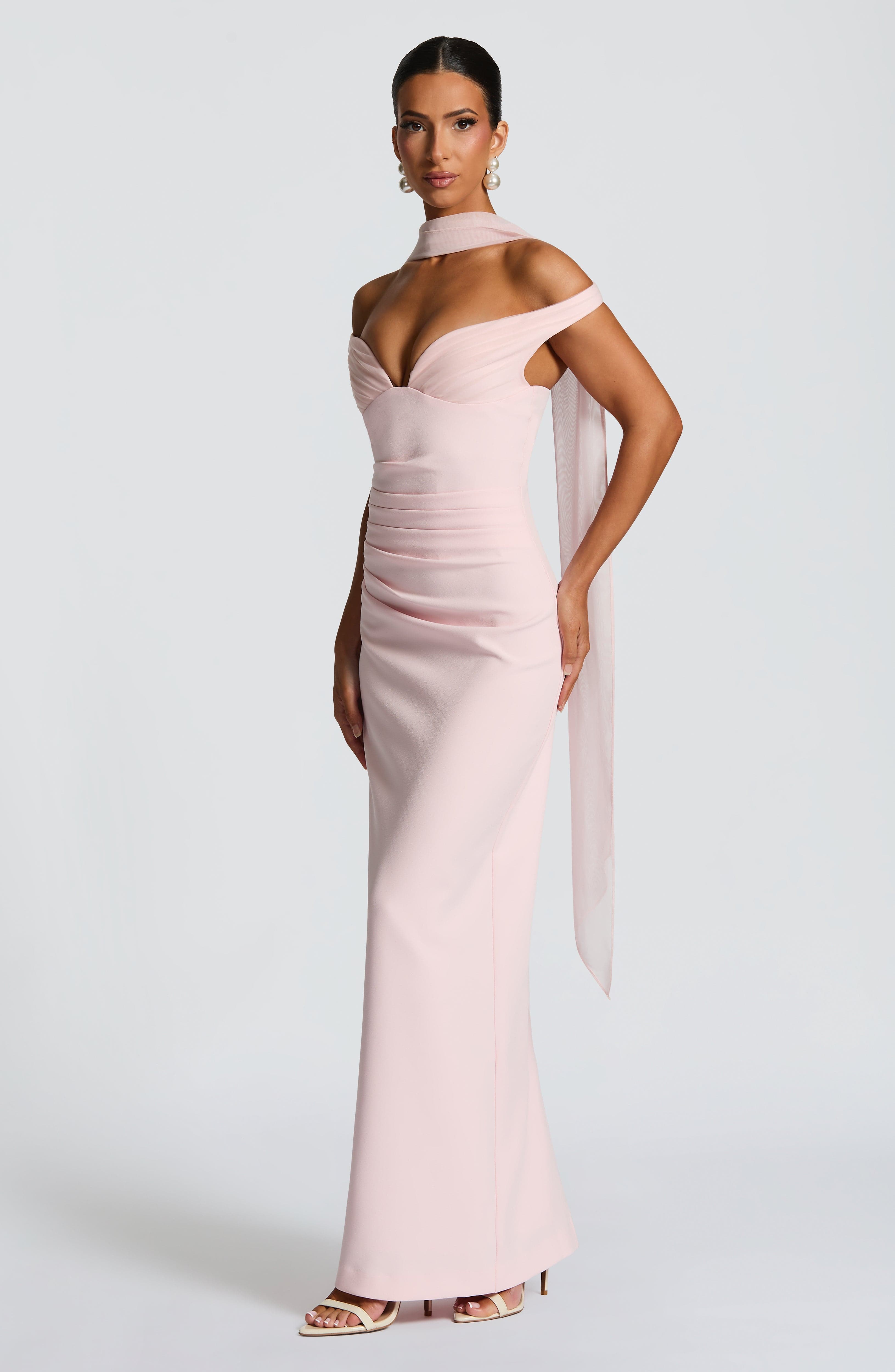 Abigail Maxi Dress - Blush - Napalia