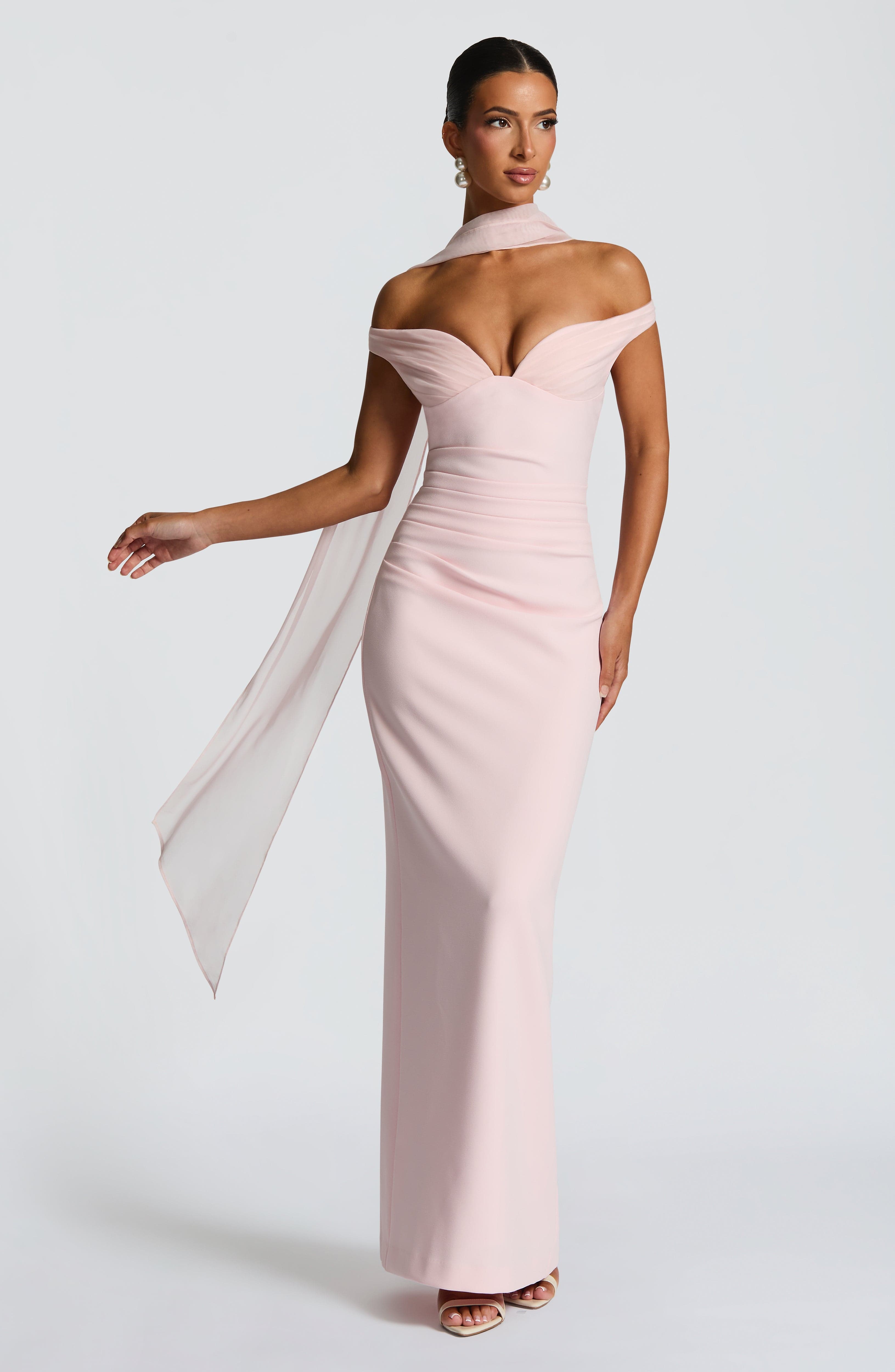 Abigail Maxi Dress - Blush - Napalia