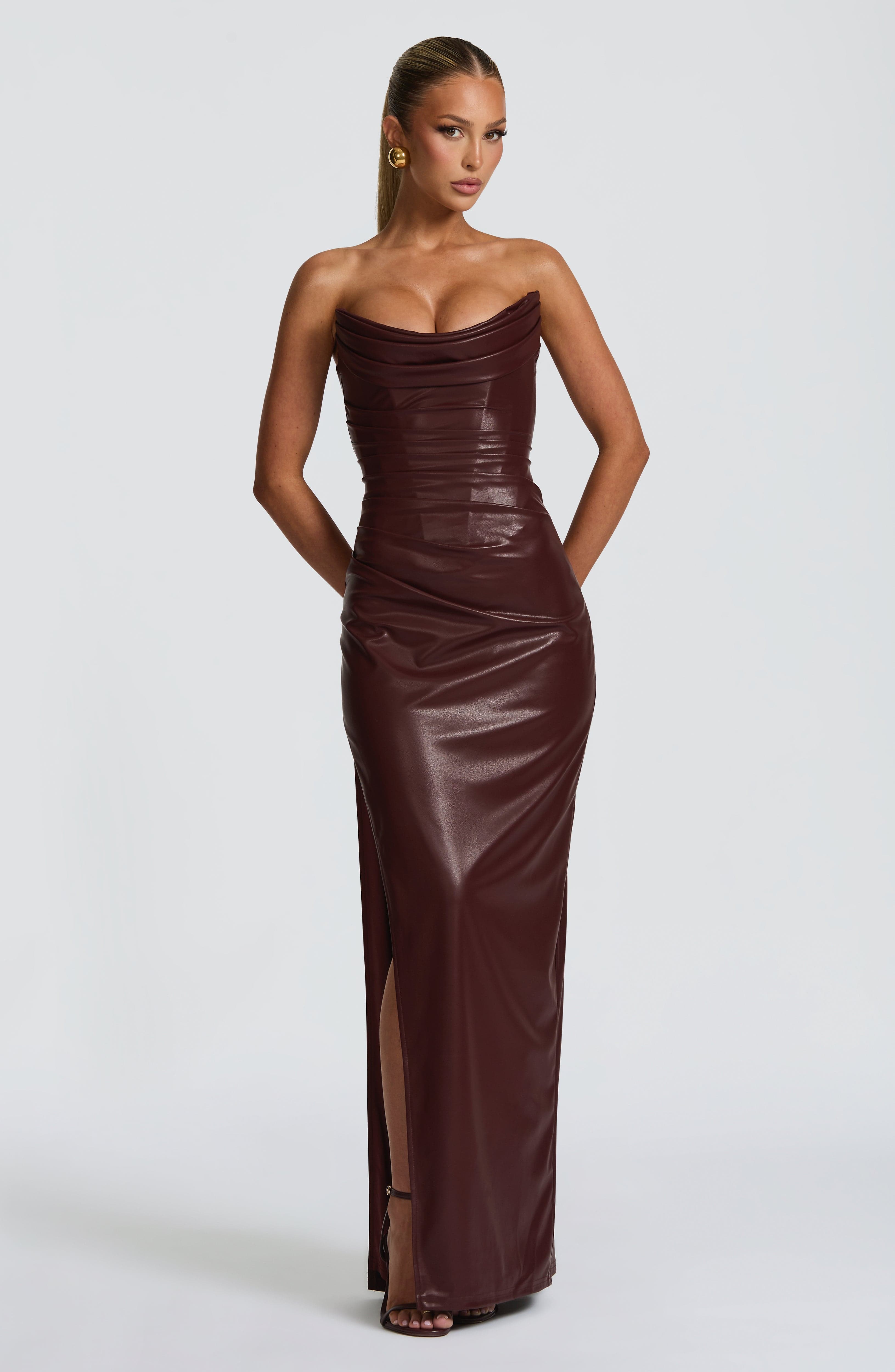 Alba Maxi Dress - Burgundy - Napalia