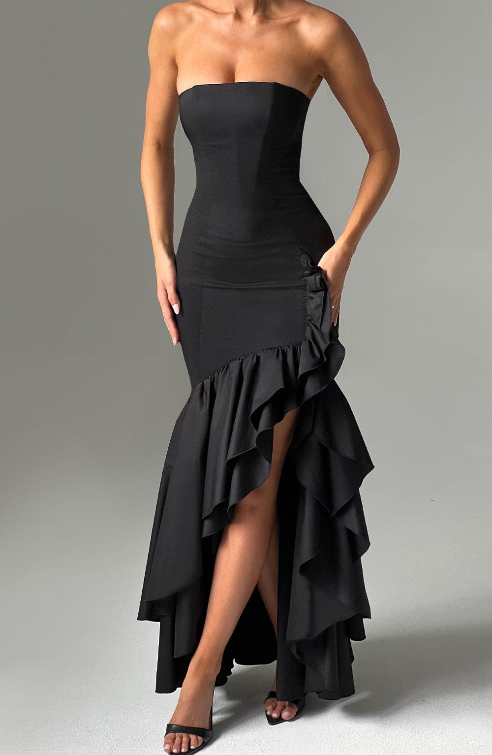 Angelina Maxi Dress - Black - Napalia