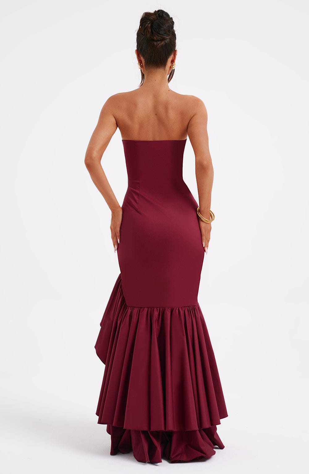 Angelina Maxi Dress - Burgundy - Napalia