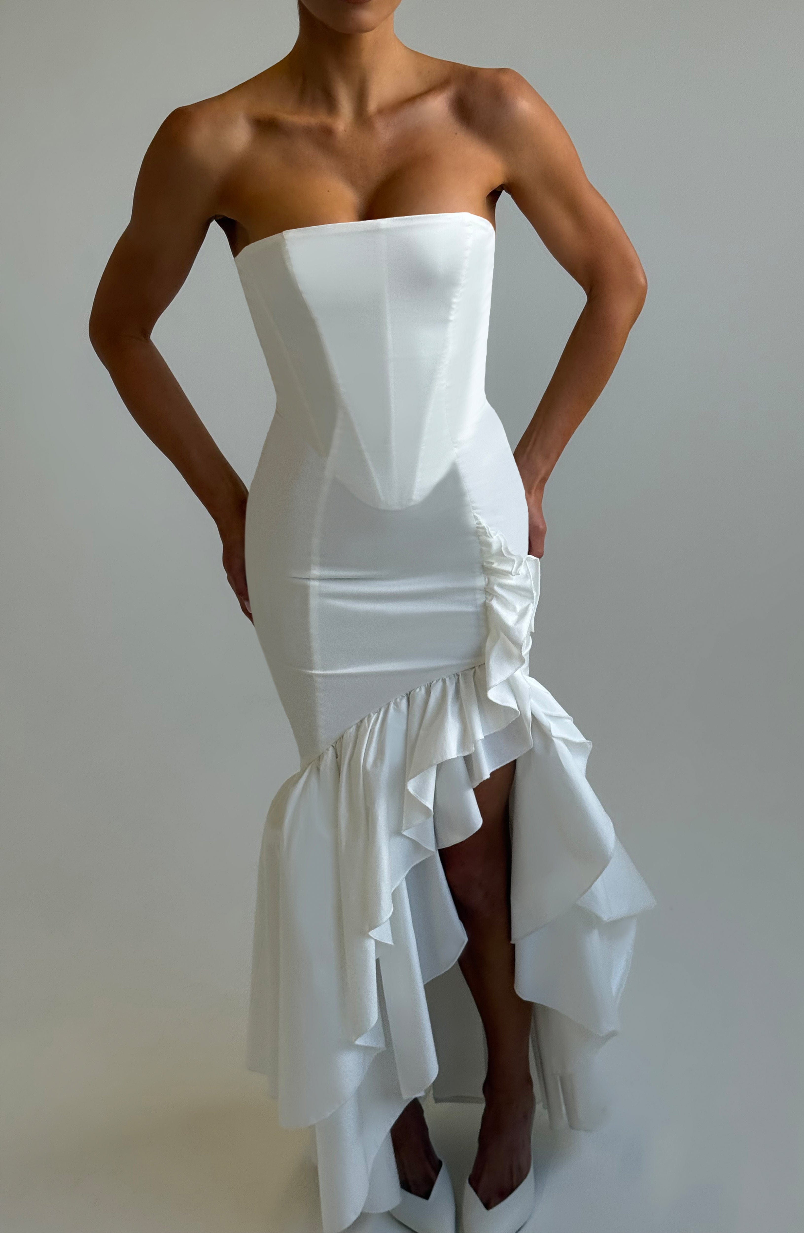 Angelina Maxi Dress - Ivory - Napalia