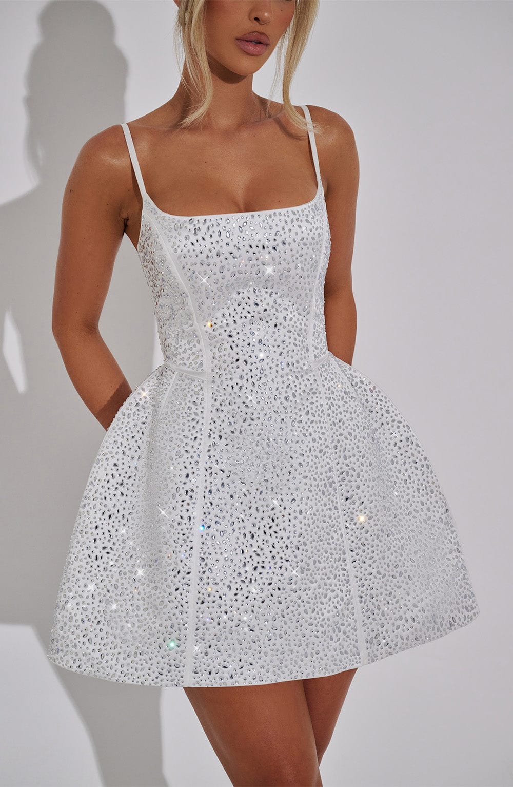 Angelique Mini Dress - Ivory - Napalia